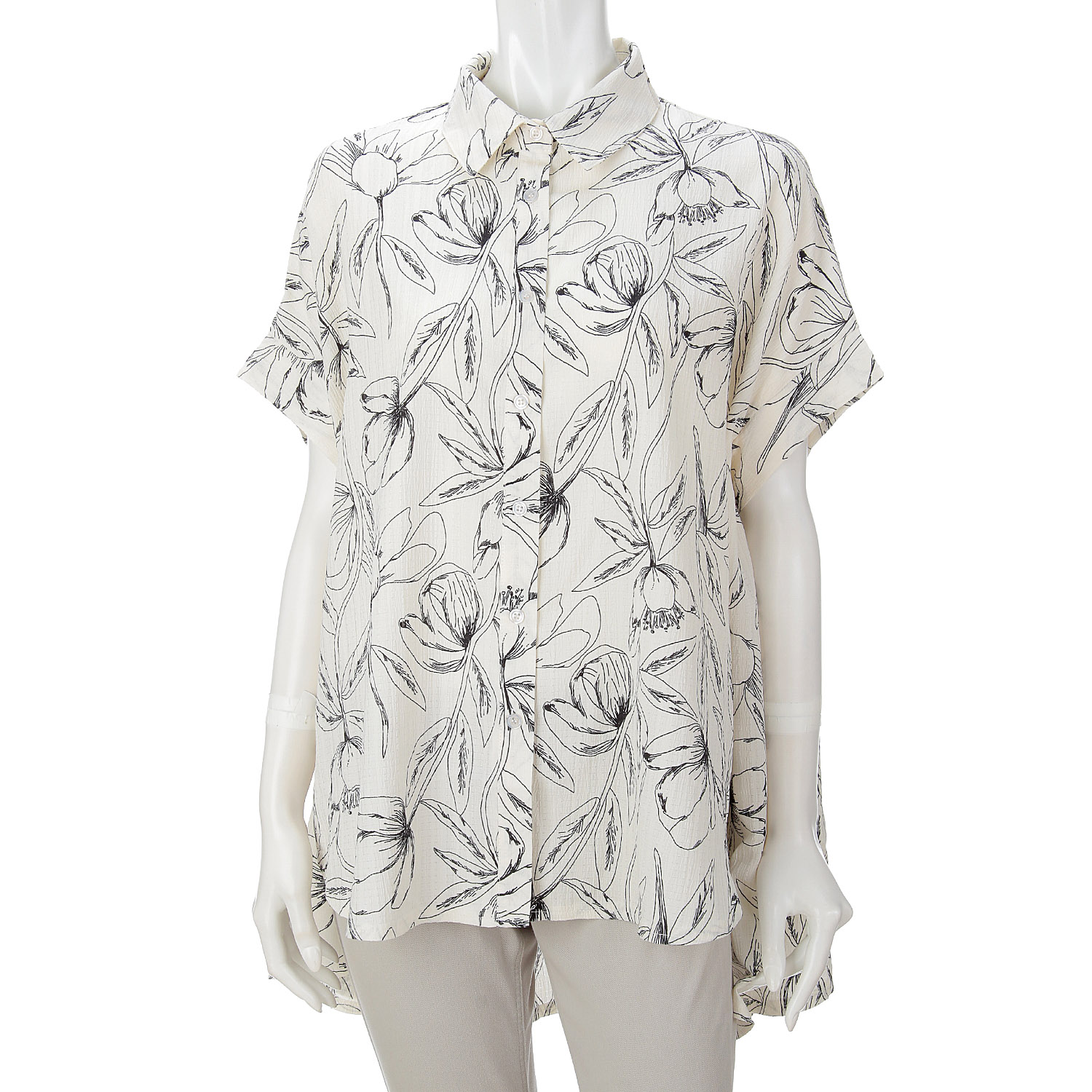 花柄BIGシャツ - 画像1