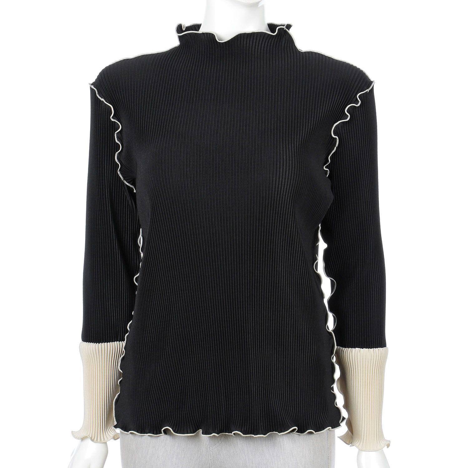 プリーツ配色メロウプルオーバー - 画像3