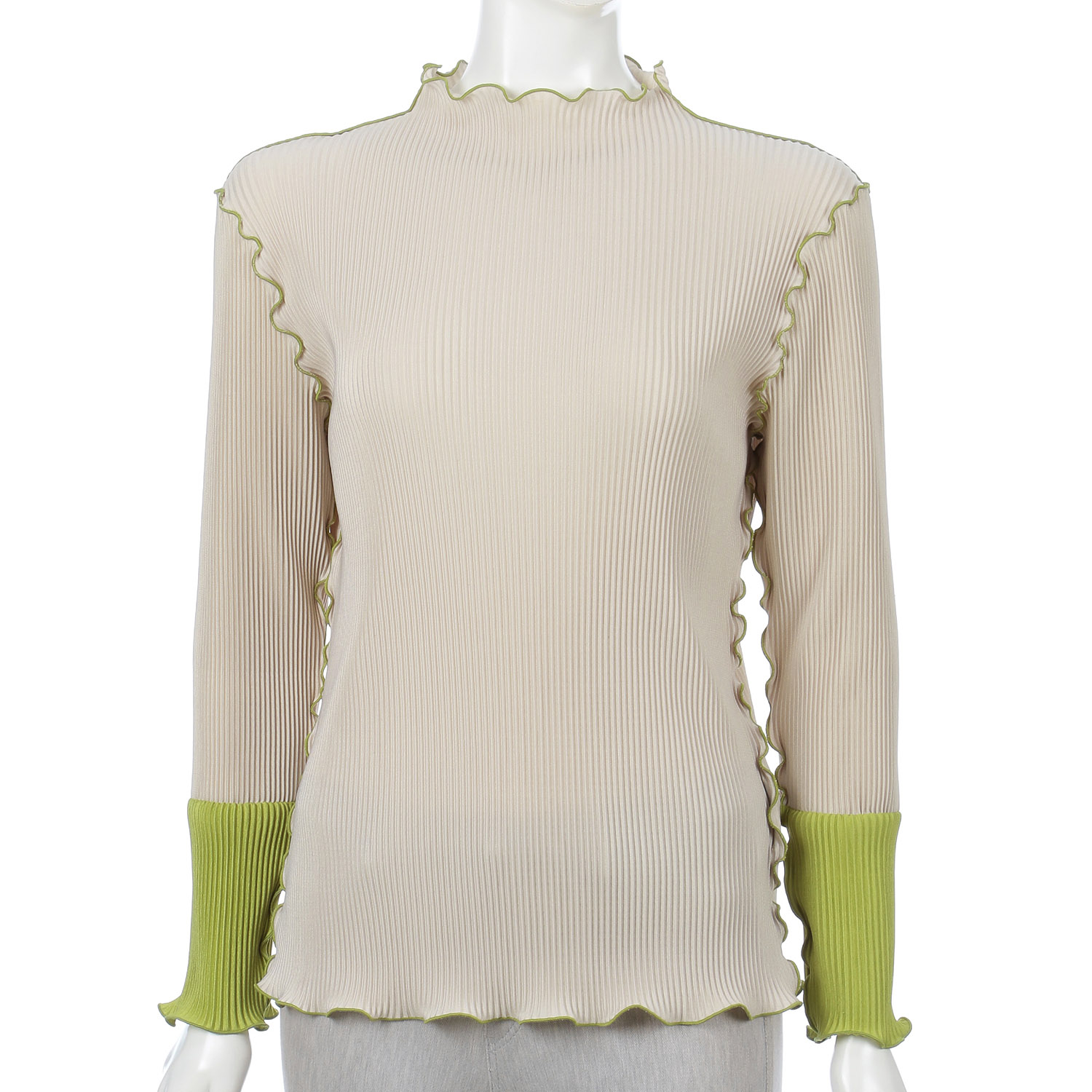 プリーツ配色メロウプルオーバー - 画像4