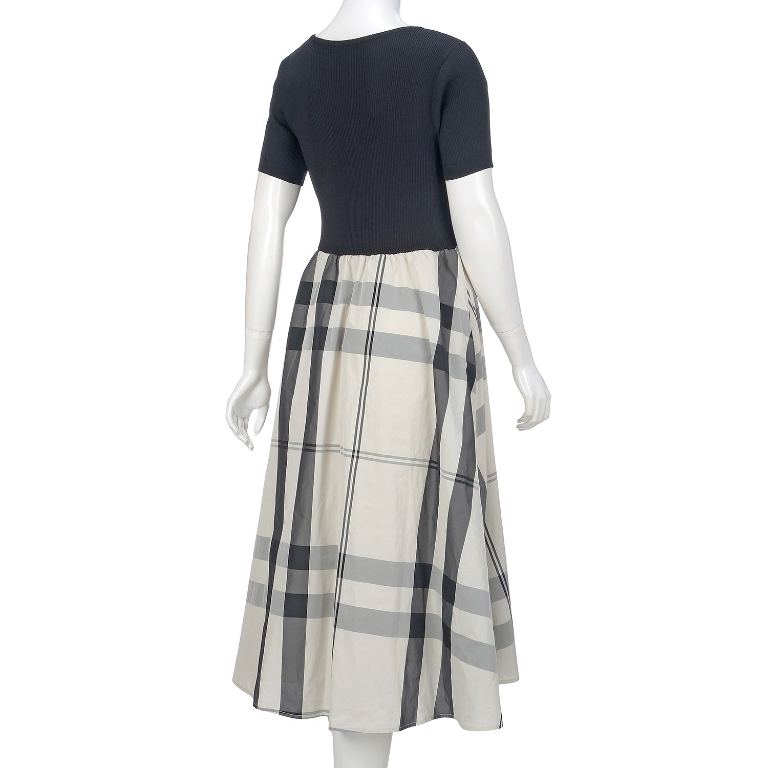 チェックタフタニットワンピース - 画像4