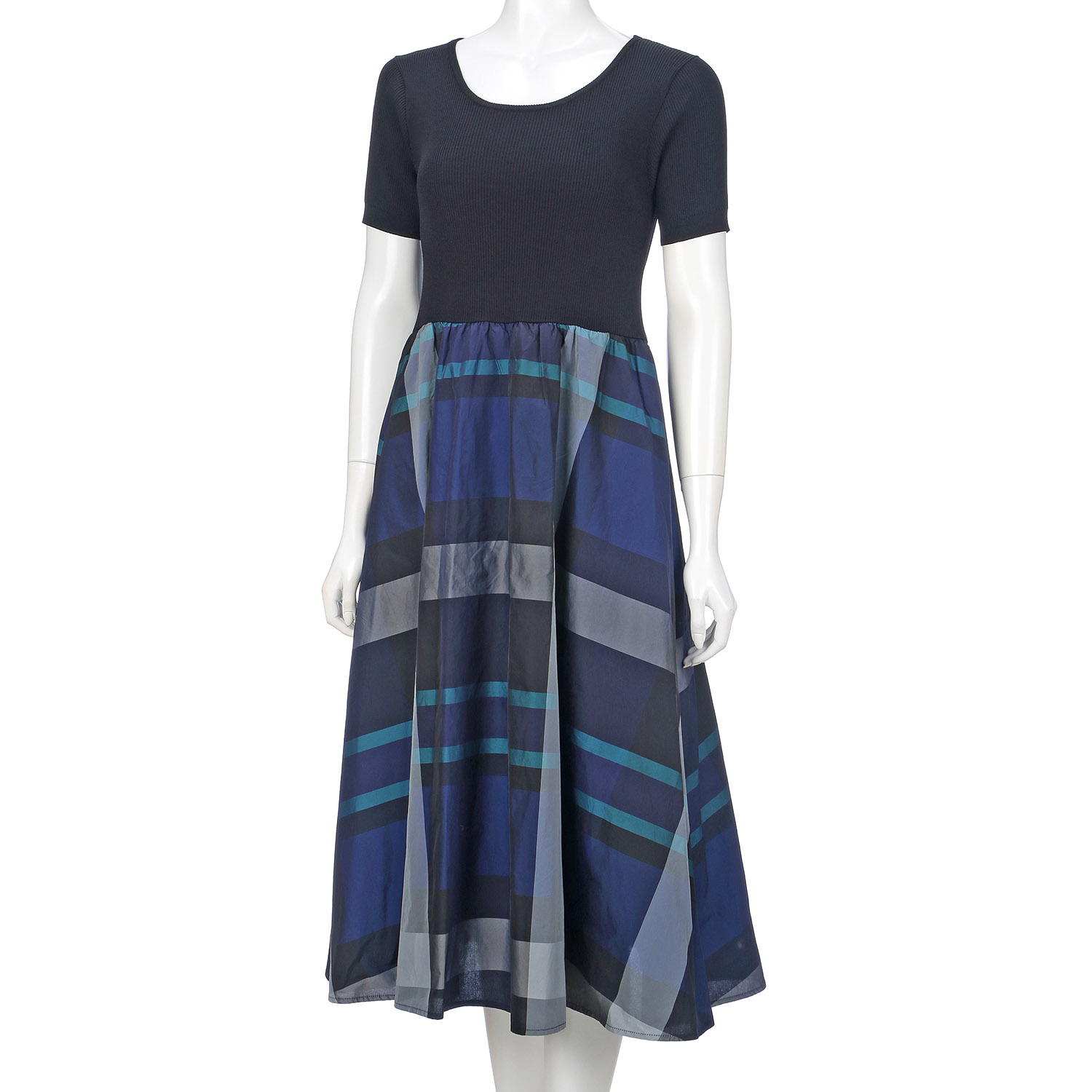 チェックタフタニットワンピース - 画像6