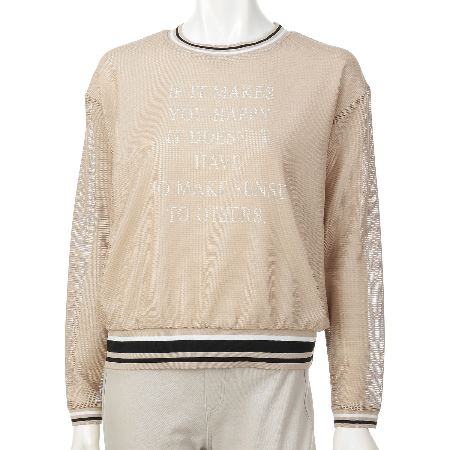 メッシュプリントプルオーバー