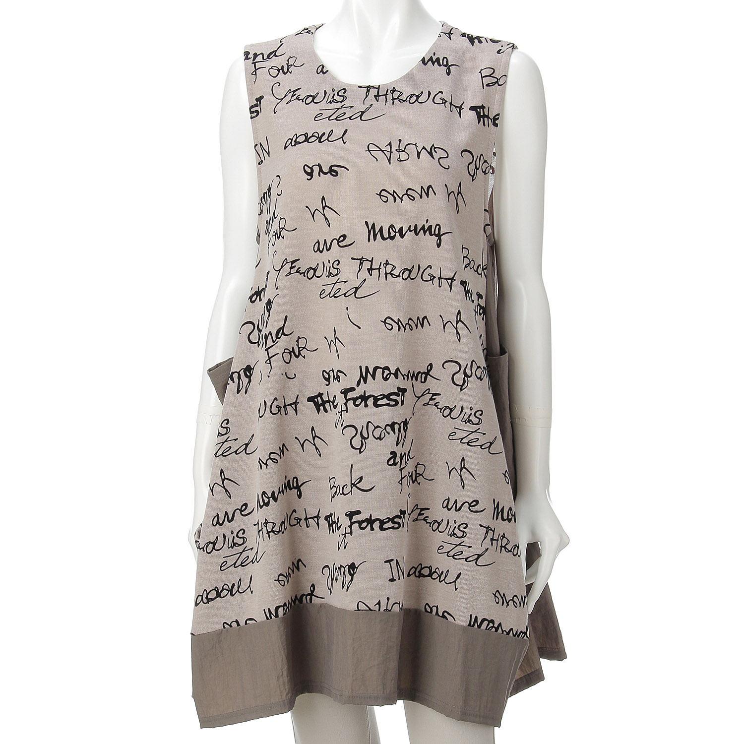 フロッキープリント切替チュニックベスト - 画像1