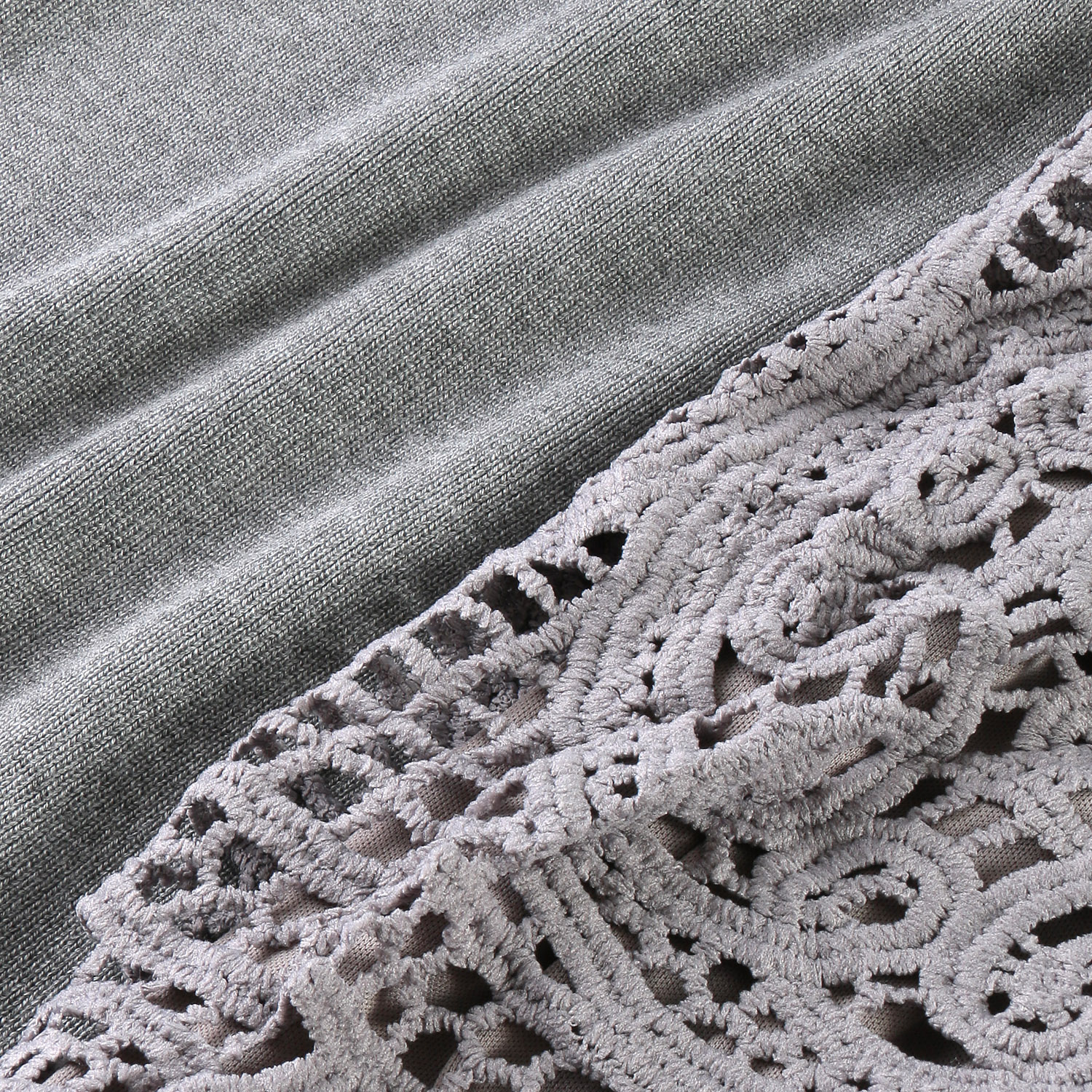 袖レースニットワンピース - 画像3