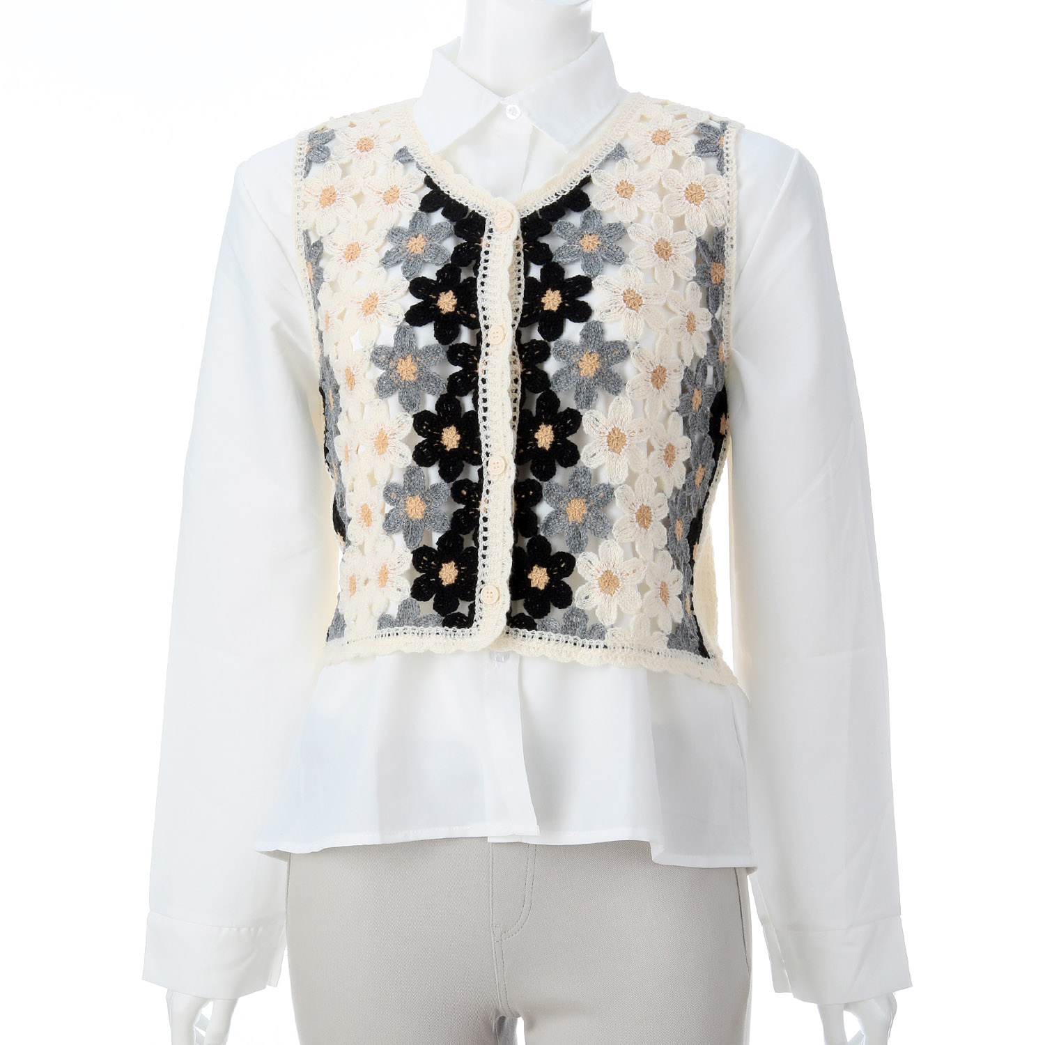 レースアンサンブルブラウス - 画像3