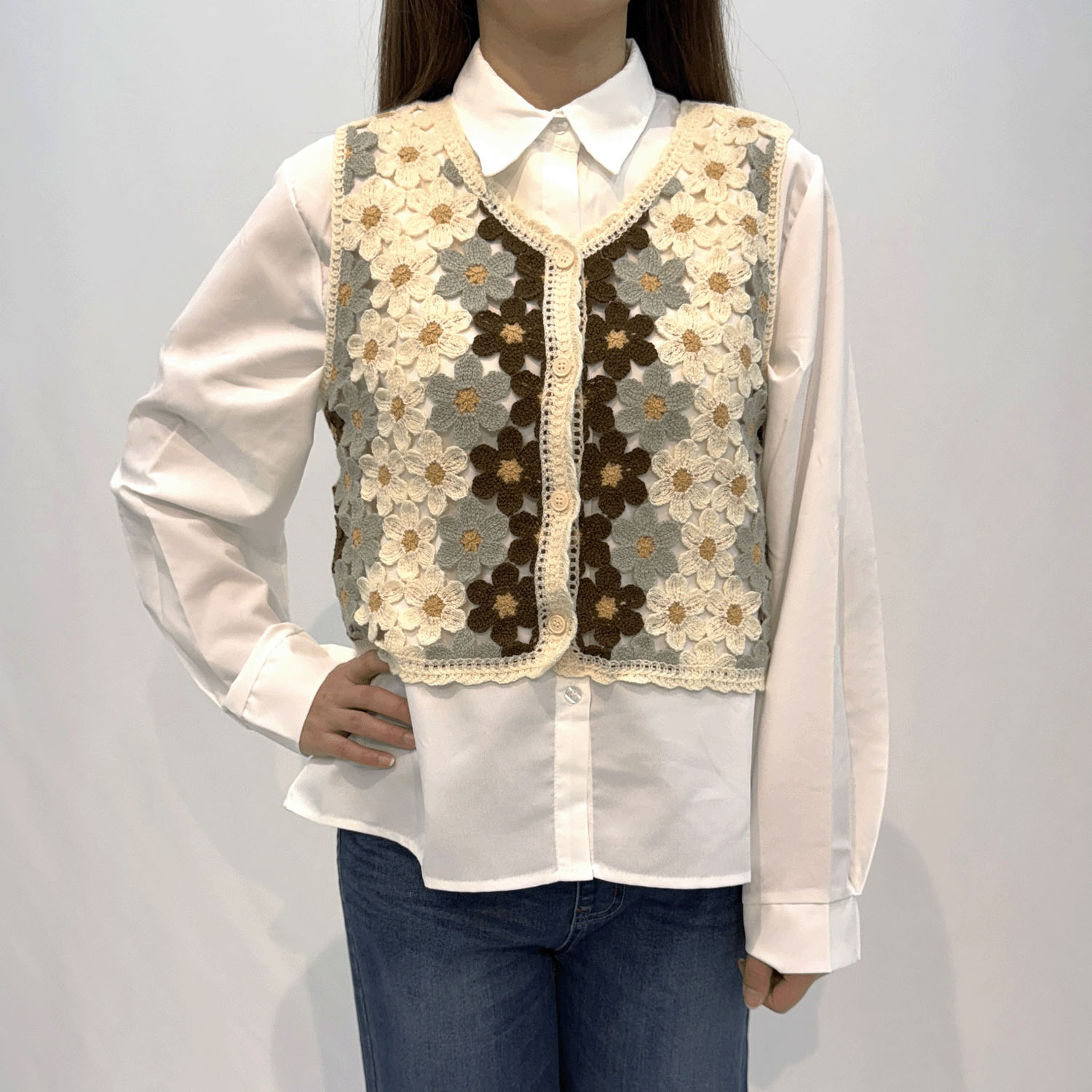 レースアンサンブルブラウス