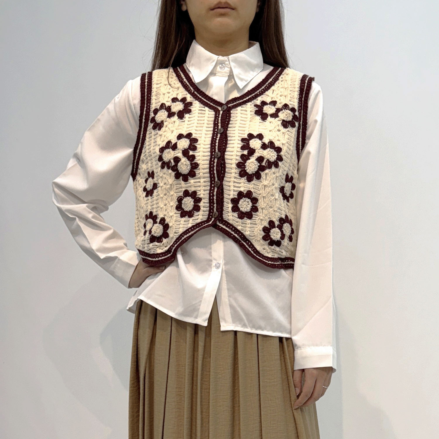 レースアンサンブルブラウス - 画像1