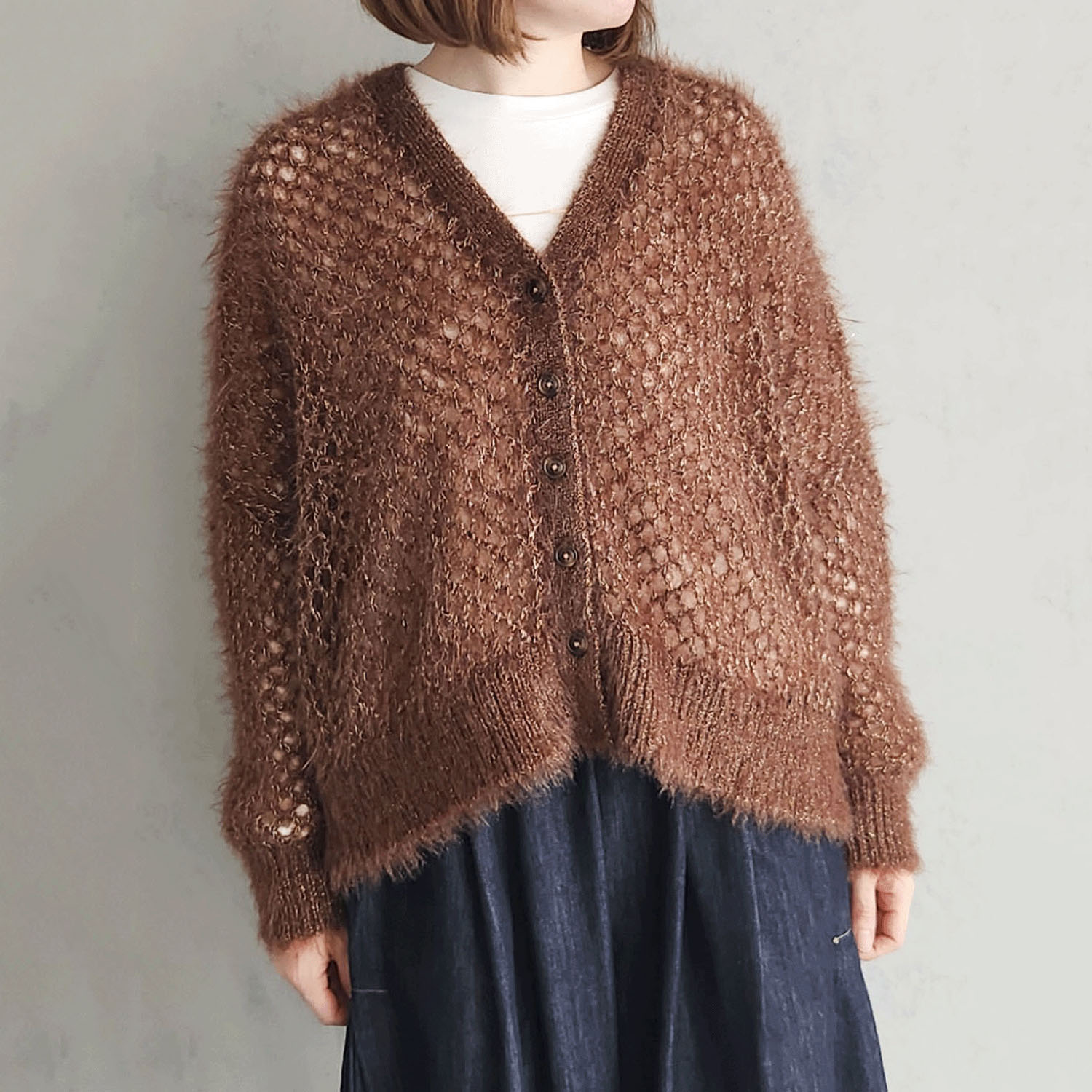 メッシュニットカーディガン - 画像2