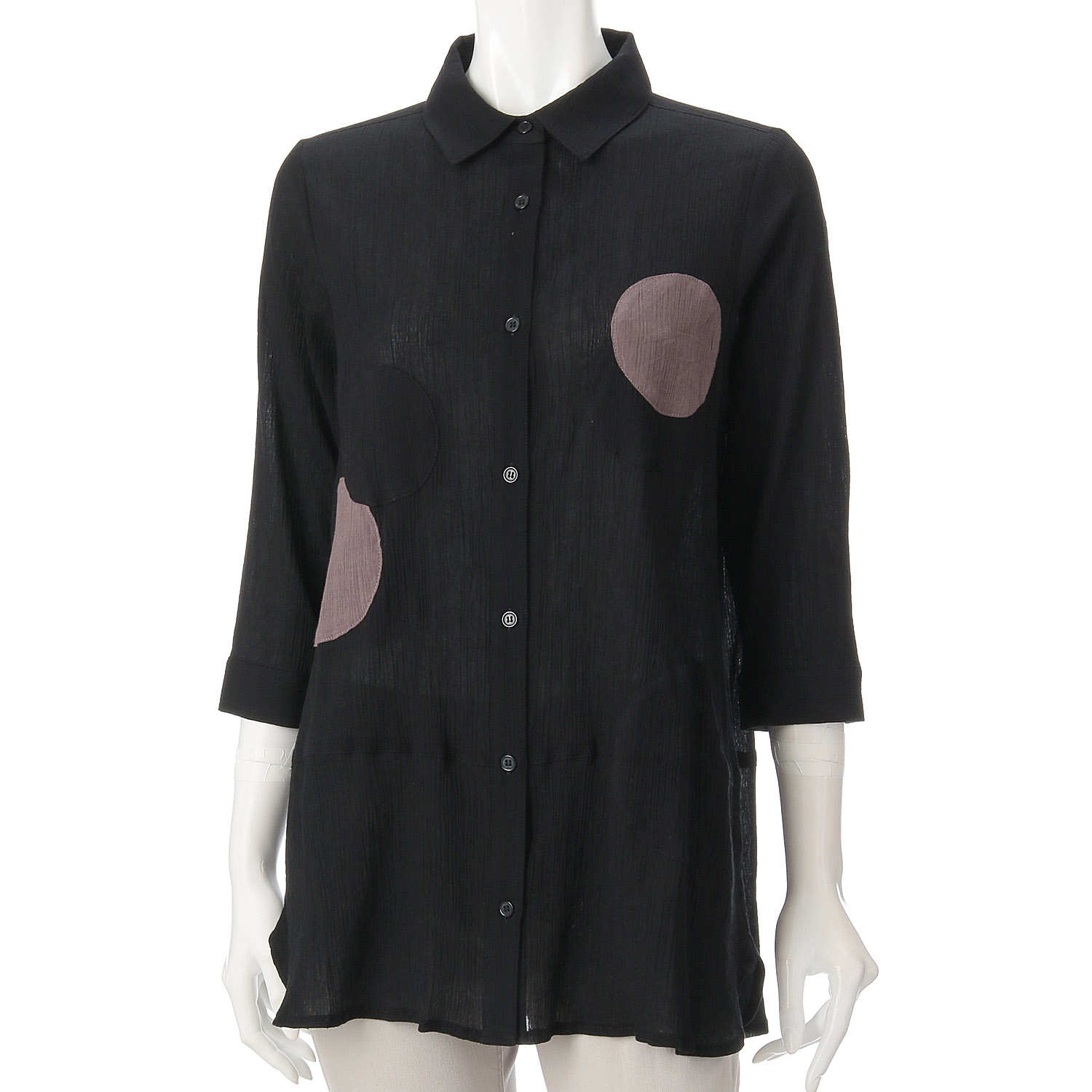 ドットモチーフロングブラウス - 画像6