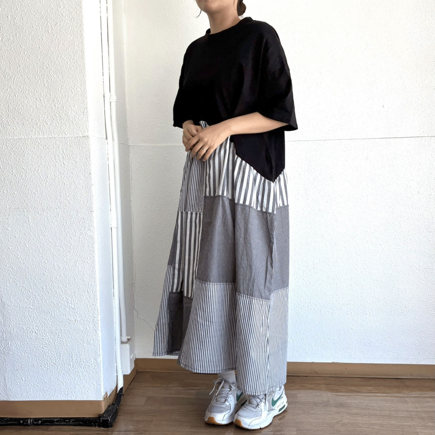 LUPILIEN ストライプ切替ワンピース - 画像4