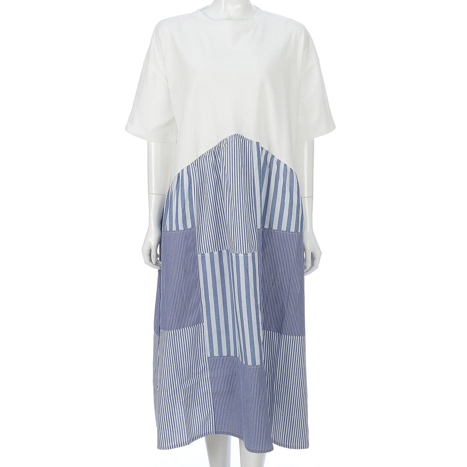 LUPILIEN ストライプ切替ワンピース - 画像7