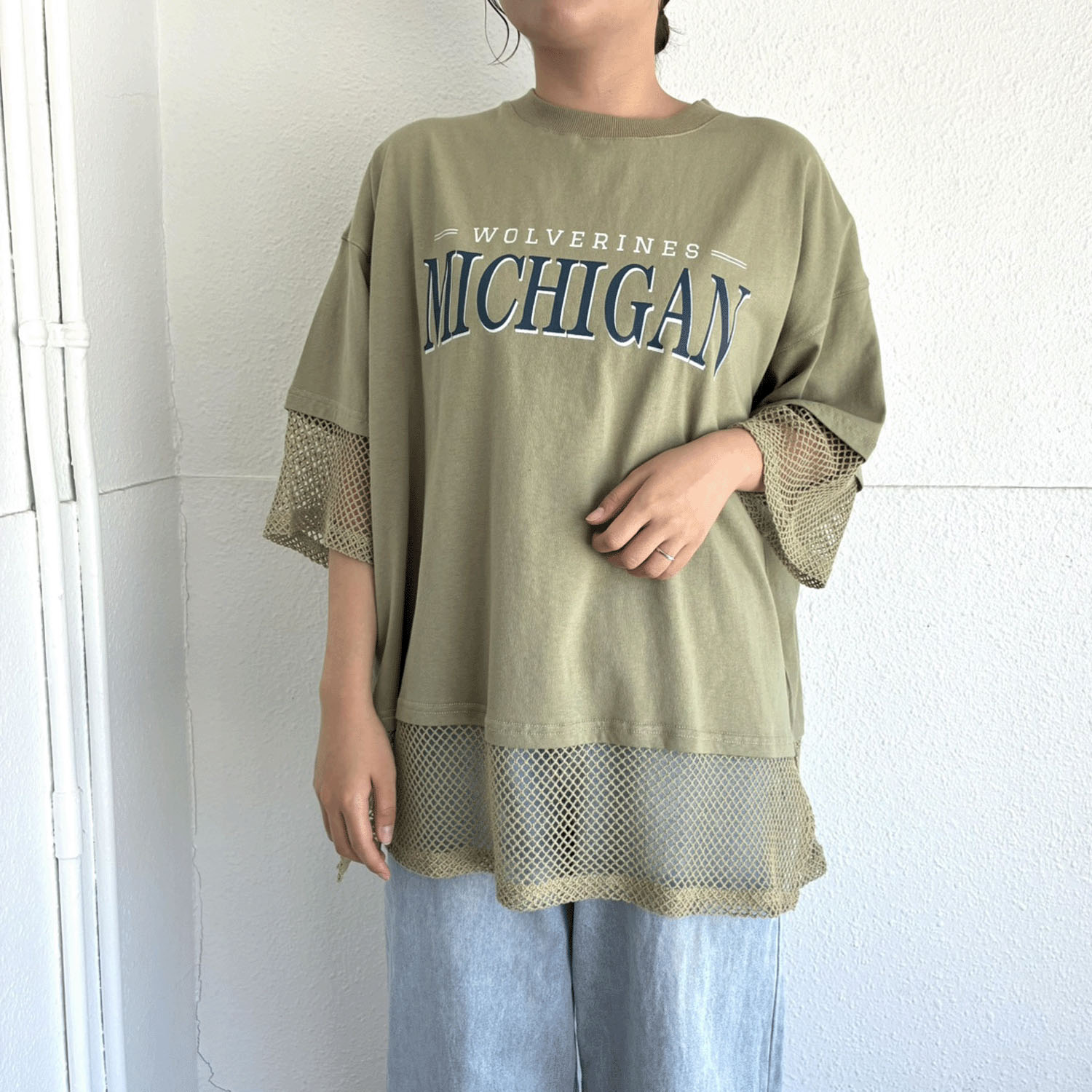 LUPILIEN メッシュ天竺レイヤードプルオーバー - 画像7