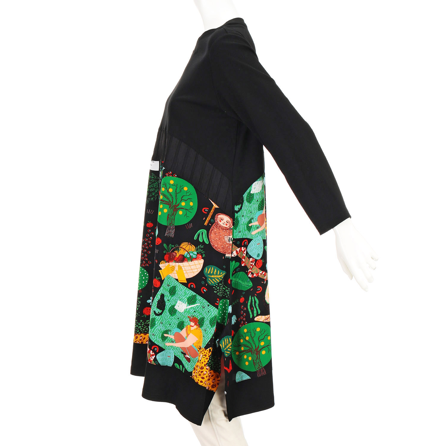 無地×プリント切替チュニック - 画像3