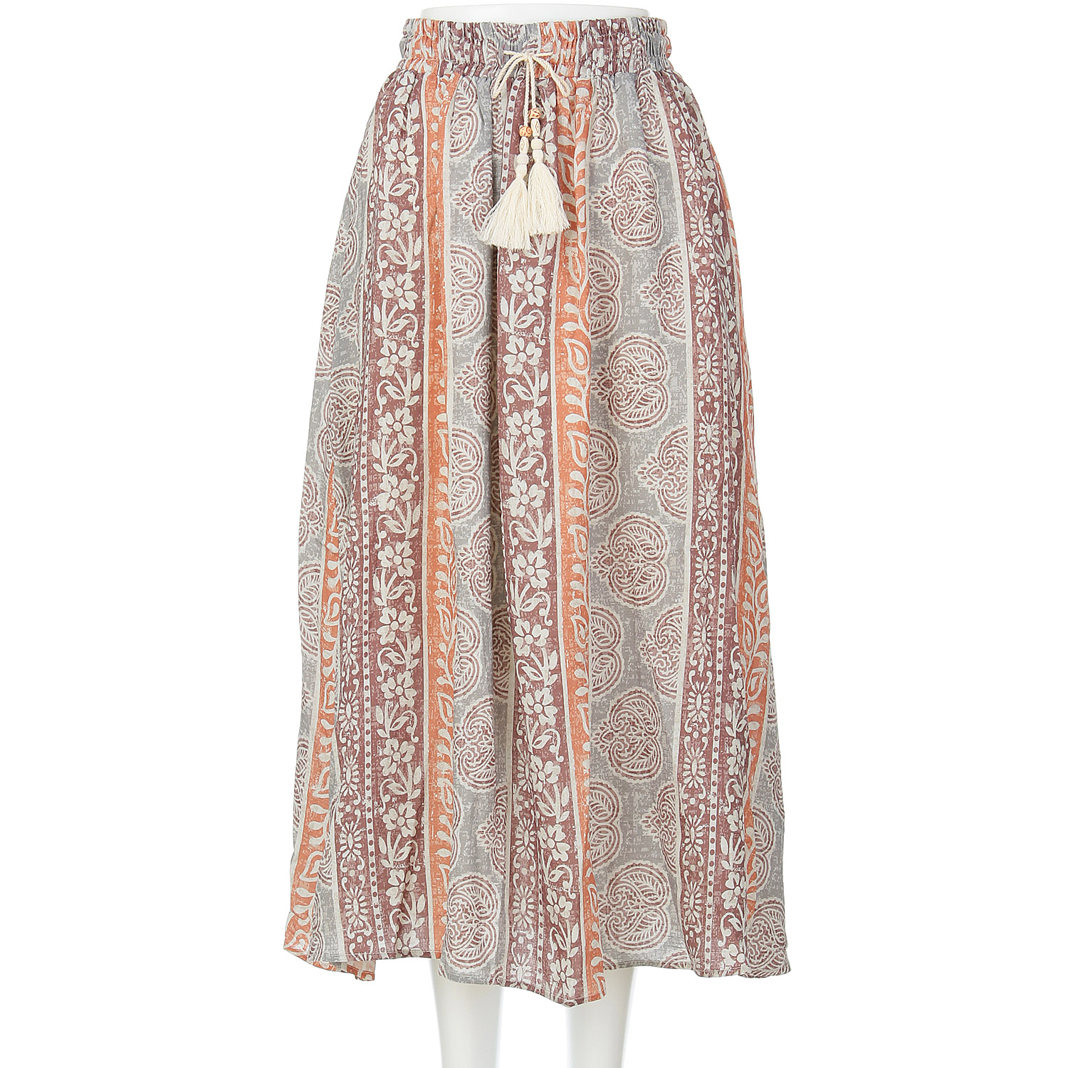 総柄プリントスカート - 画像1