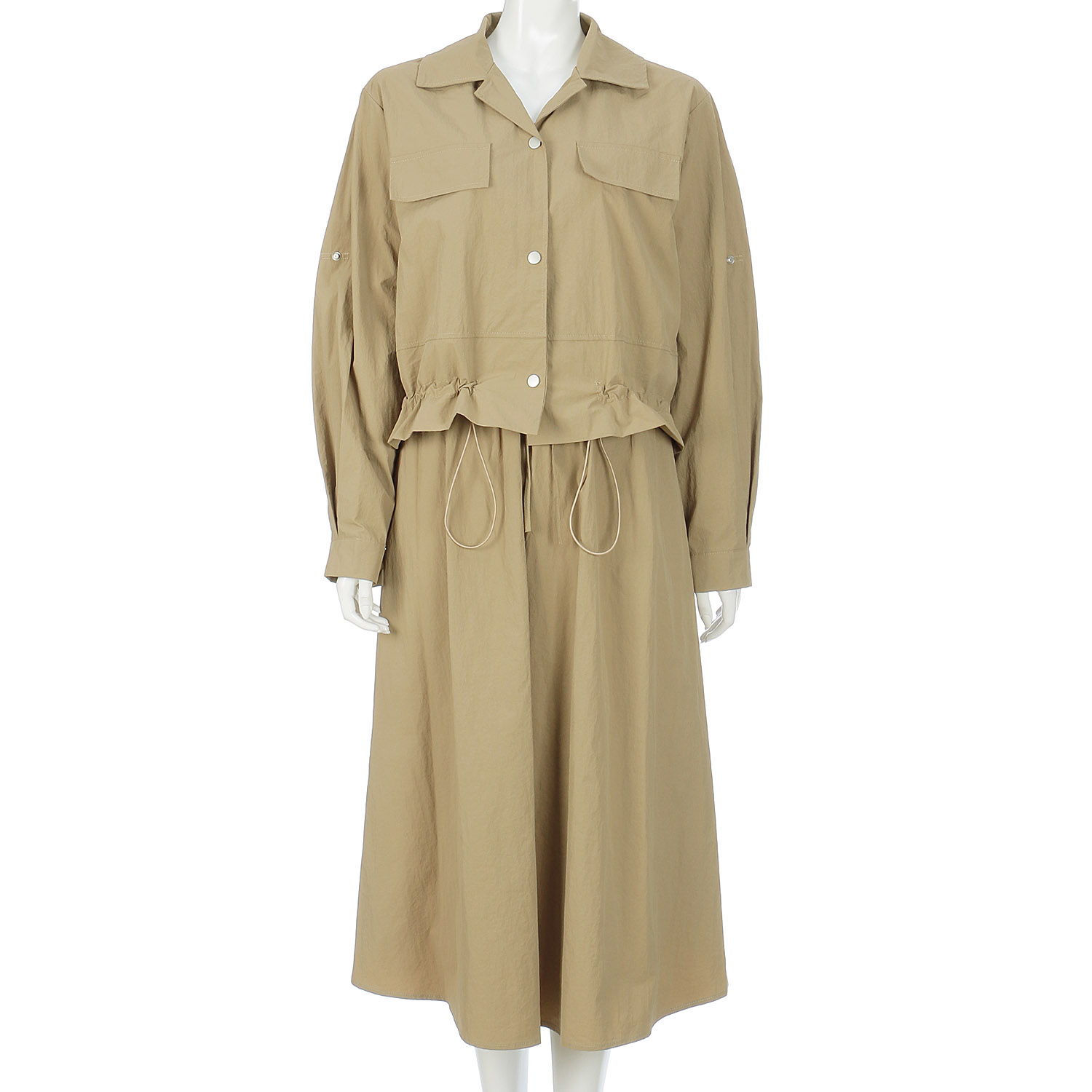 ワークジャケット＆フレアスカート セットアップ - 画像3