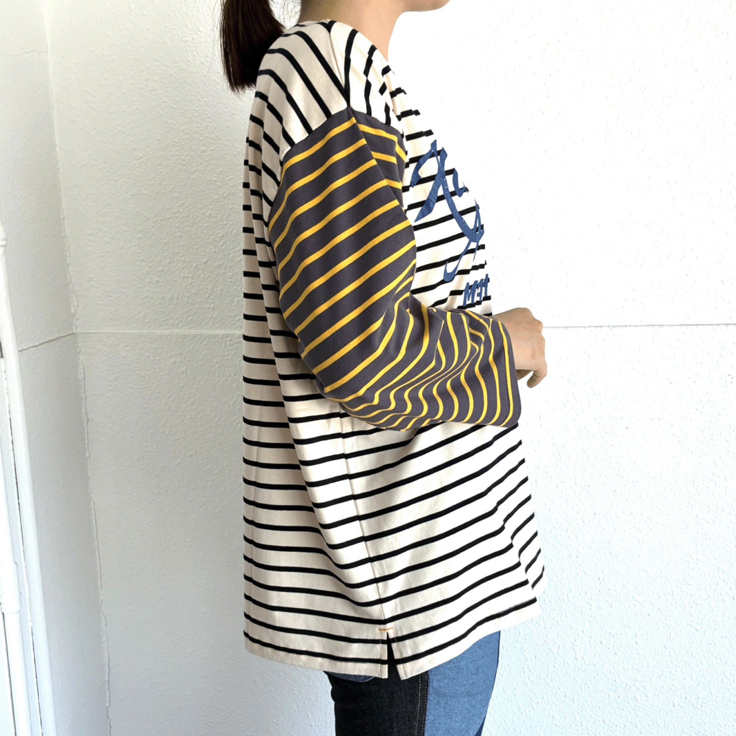 【新ブランド】CUBE SUGAR 天竺前後着配色プルオーバー - 画像5