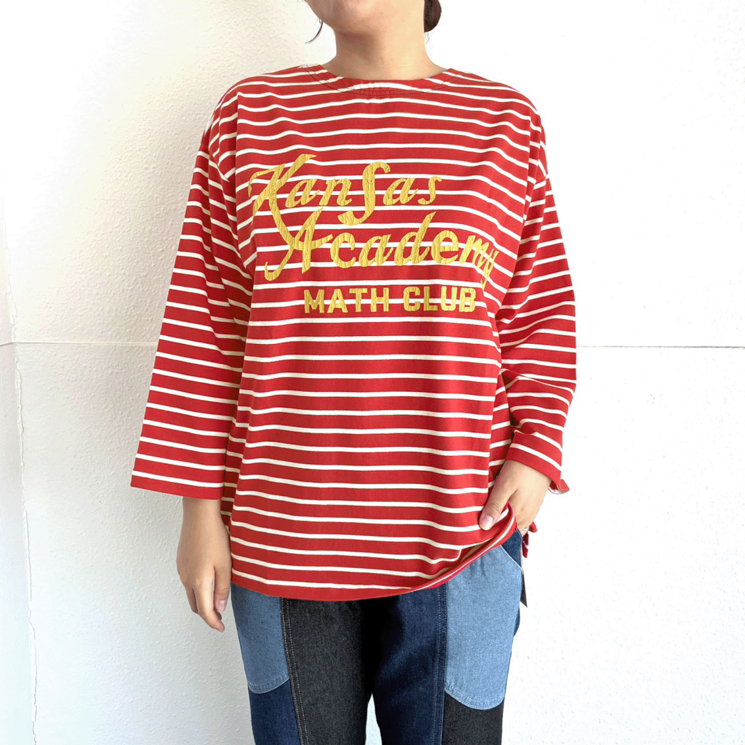 【新ブランド】CUBE SUGAR 天竺前後着配色プルオーバー