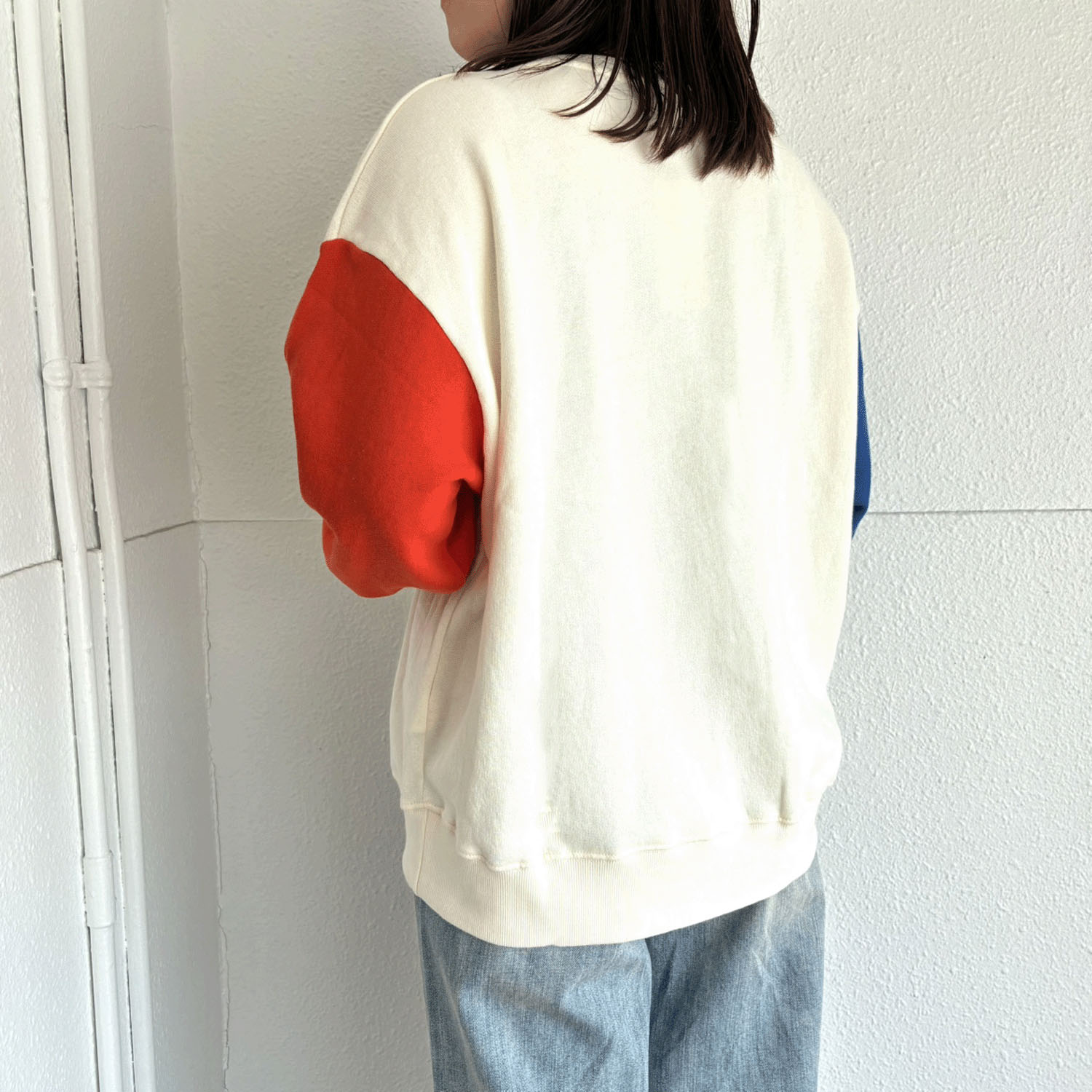 【新ブランド】CUBE SUGAR ガーゼ裏毛ロゴプリントプルオーバー - 画像4