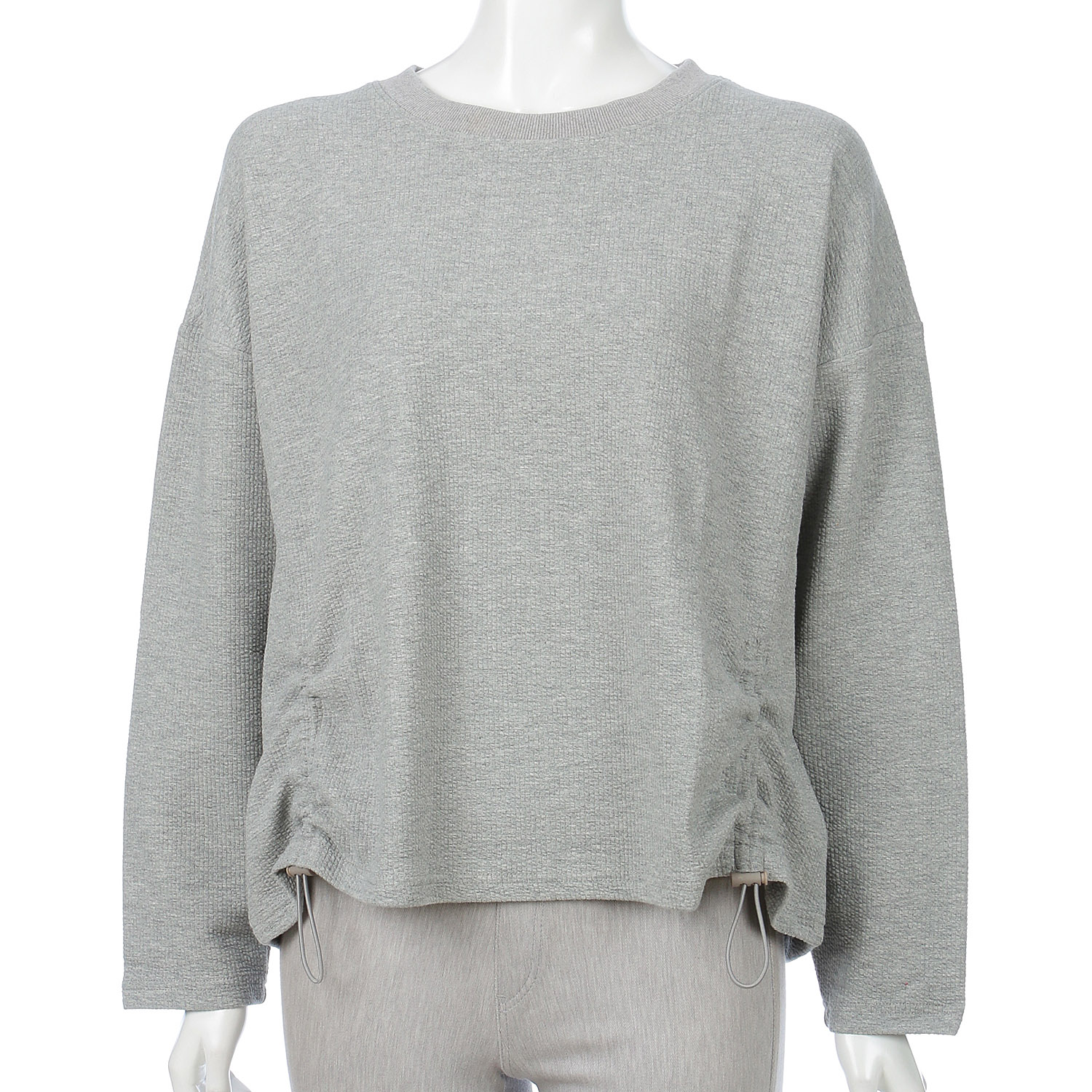 LUPILIEN ワッフル編みドロストプルオーバー - 画像3