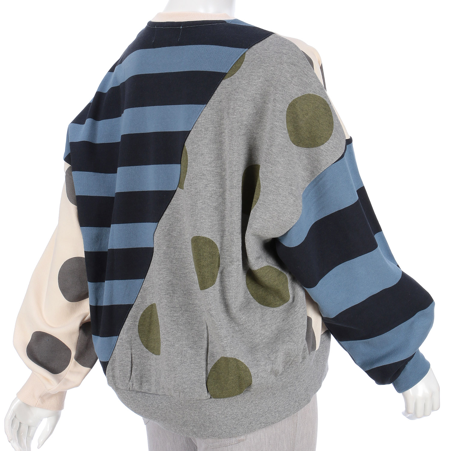 【新ブランド】CUBE SUGAR 裏毛プリント斜め切りビックプルオーバー - 画像7