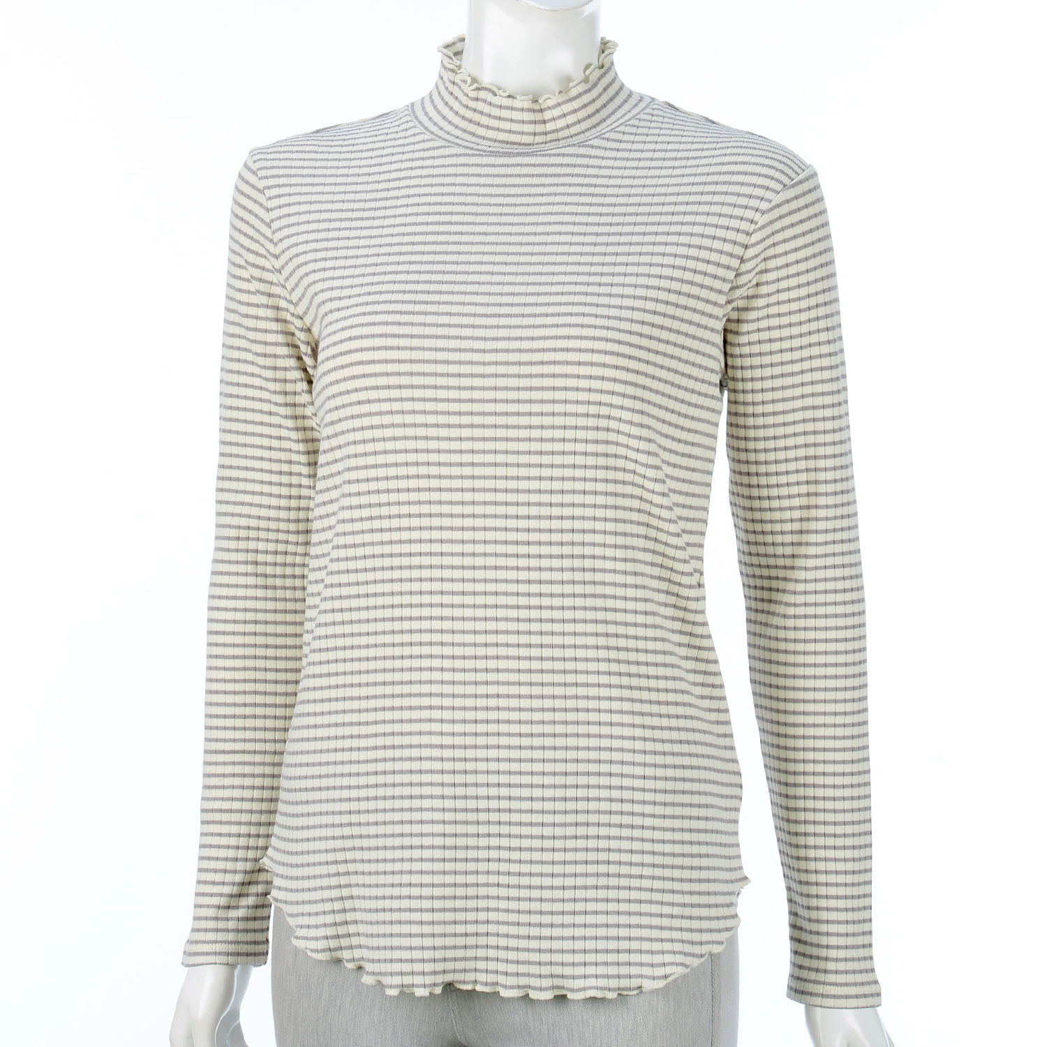 メロウハイネックボーダープルオーバー