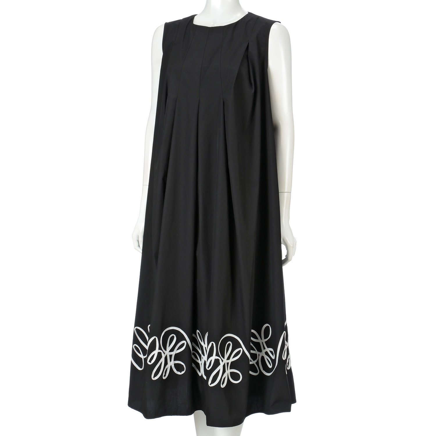 裾コード刺繍タックワンピース - 画像2