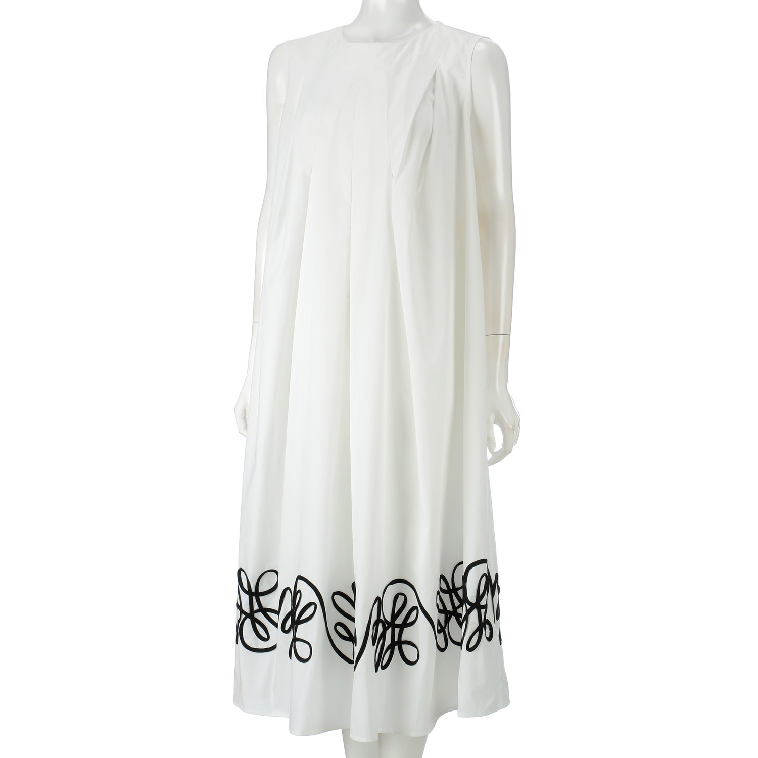 裾コード刺繍タックワンピース - 画像3