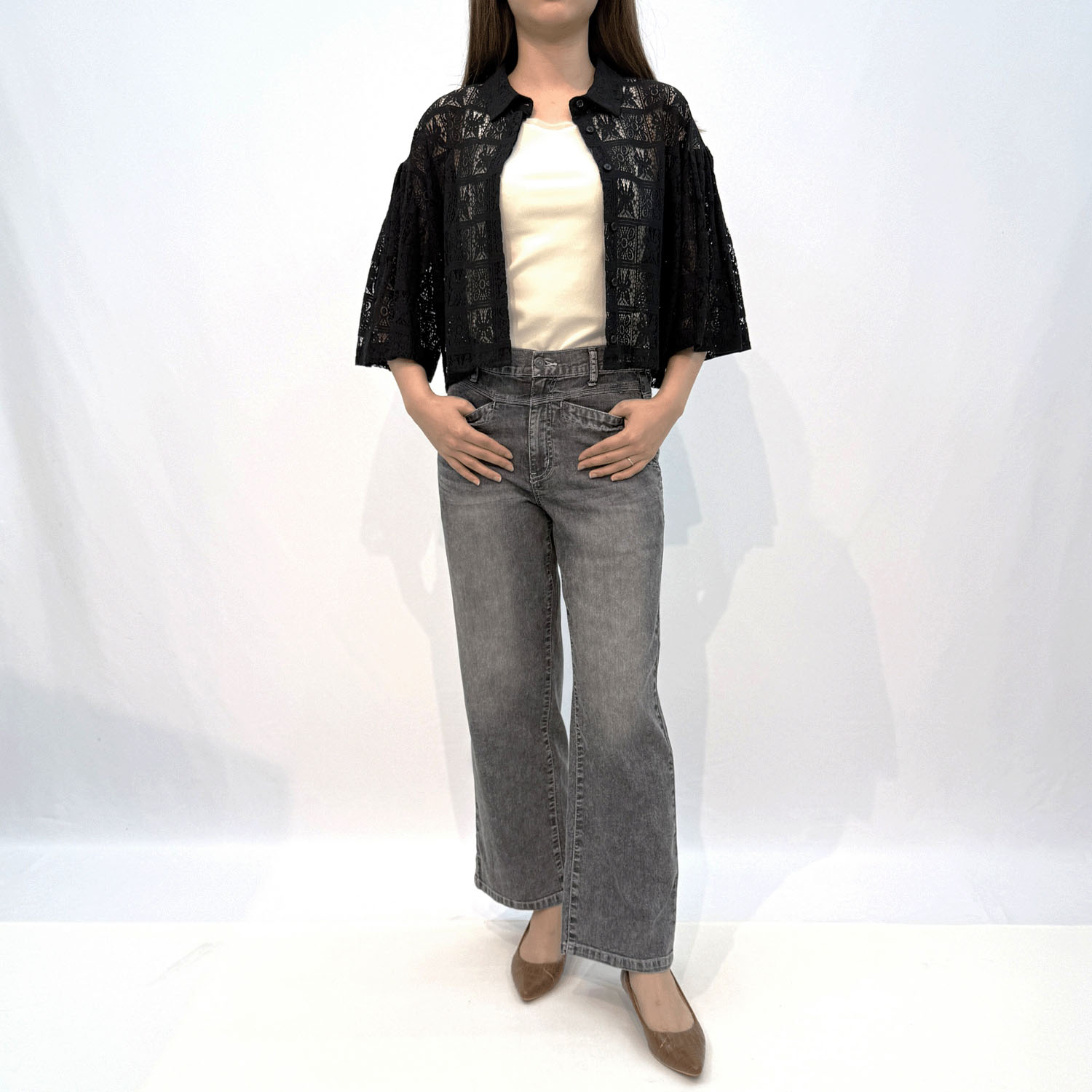 フレアスリーブショート丈シャツ - 画像6