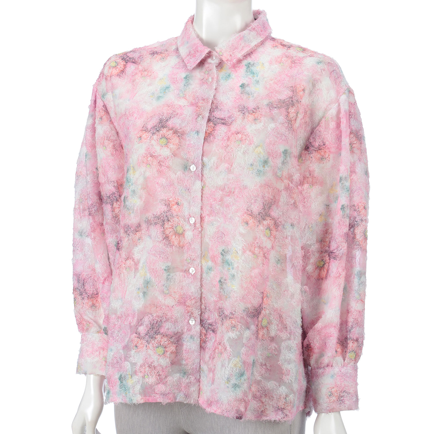 花柄ロングブラウス - 画像7