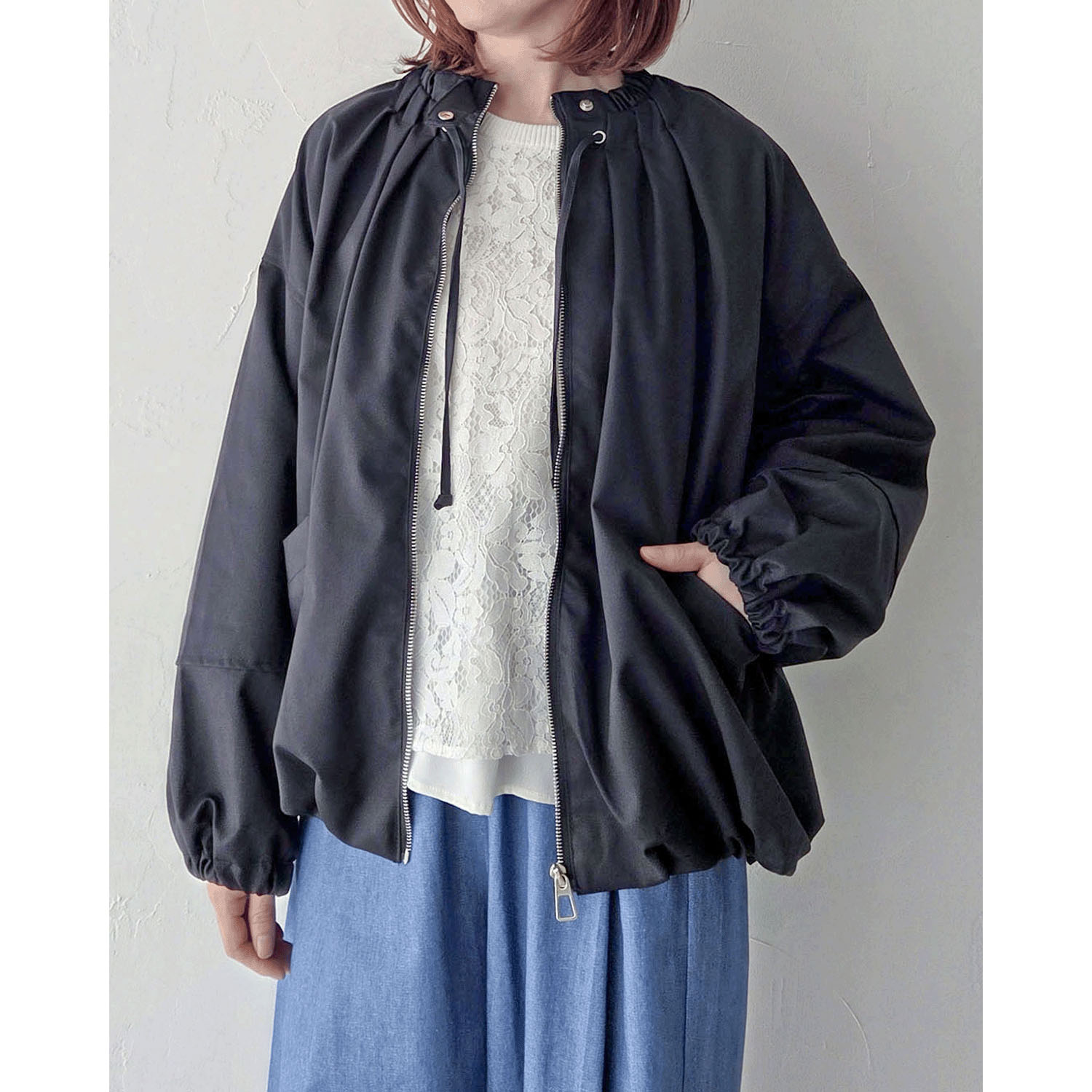 epidemique ギャザーネックブルゾン - 画像3