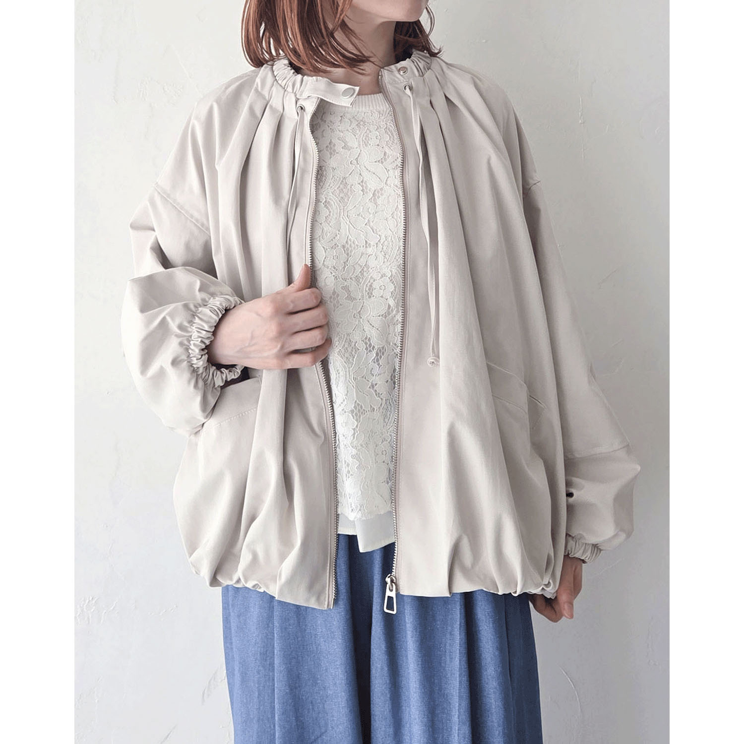 epidemique ギャザーネックブルゾン - 画像4