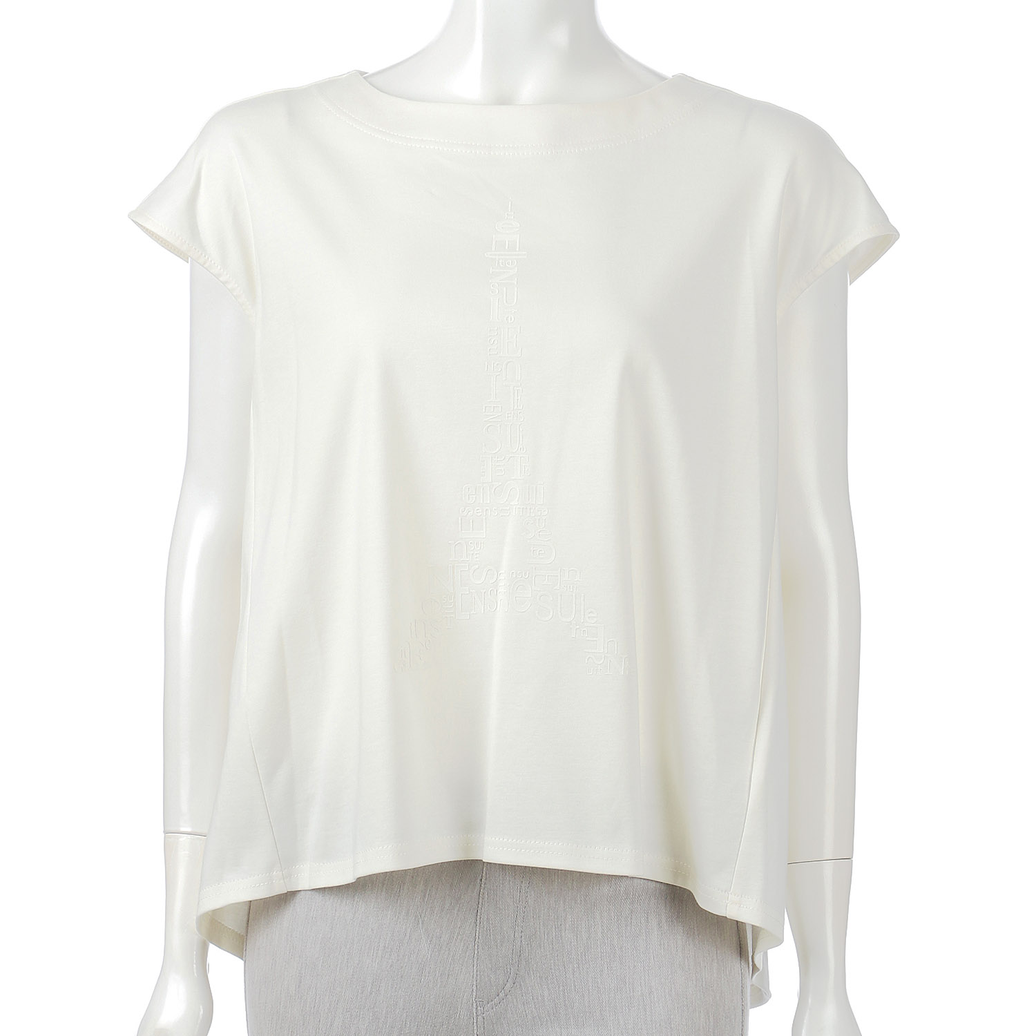 エッフェル塔柄ドロップ袖カットソー - 画像3