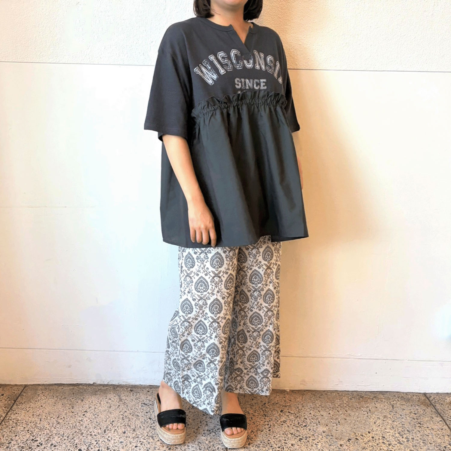 LUPILIEN 切替ギャザープルオーバー