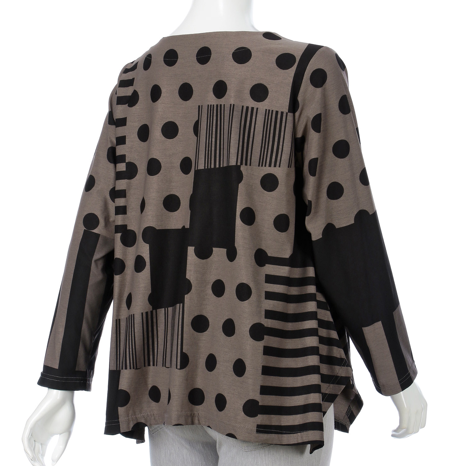 ドットボーダーAラインカーディガン - 画像9