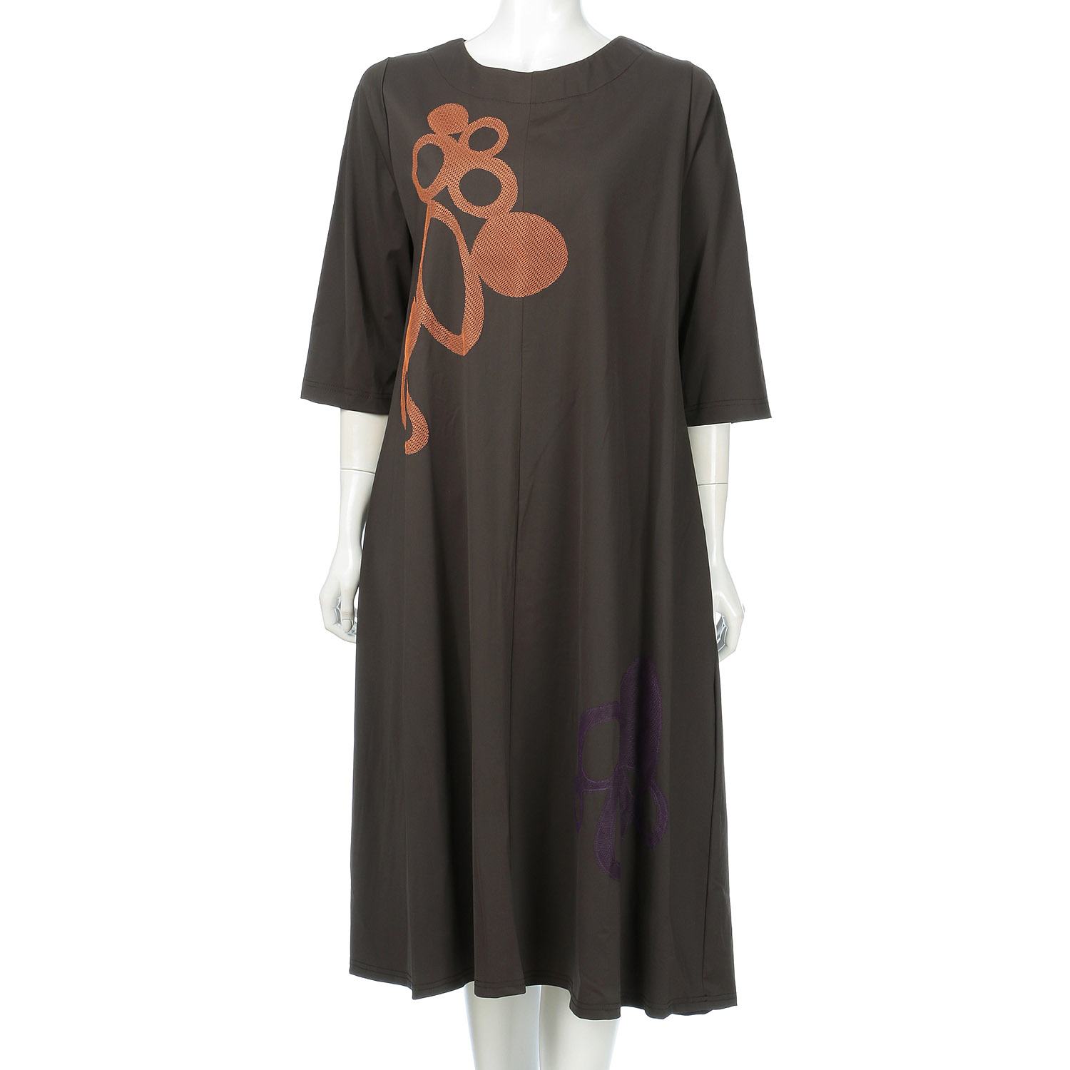 配色モチーフカットソーワンピース - 画像2