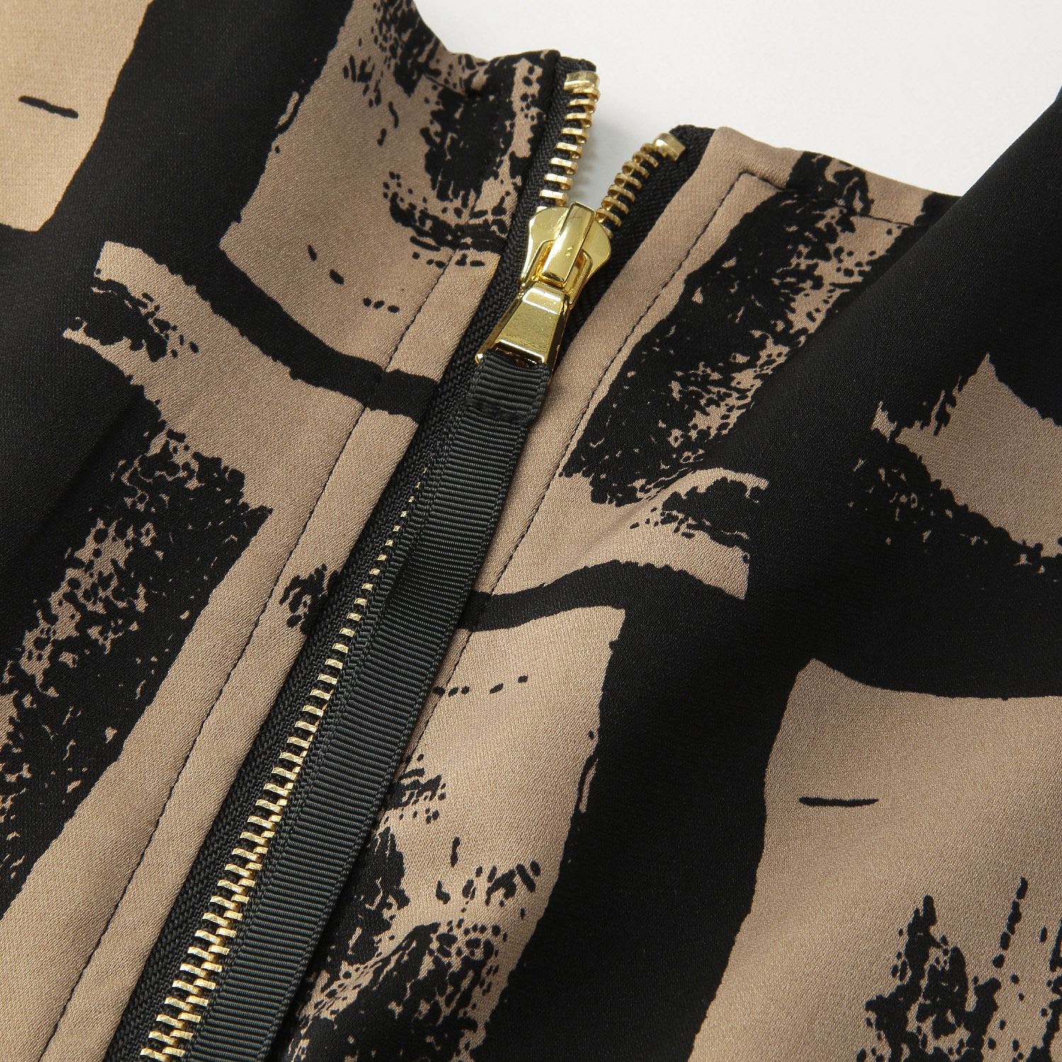 幾何学プリント切替えワンピース - 画像6