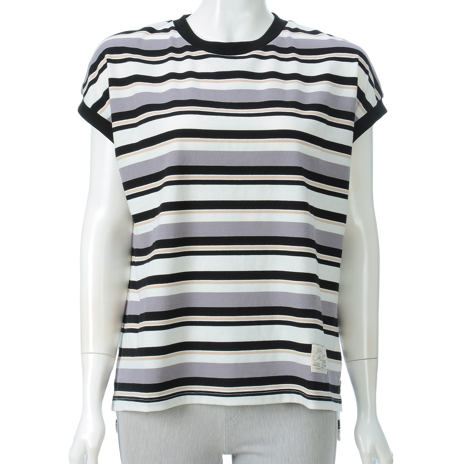 CUBE SUGAR レトロボーダー汗染み軽減ノースリーブプルオーバー - 画像4