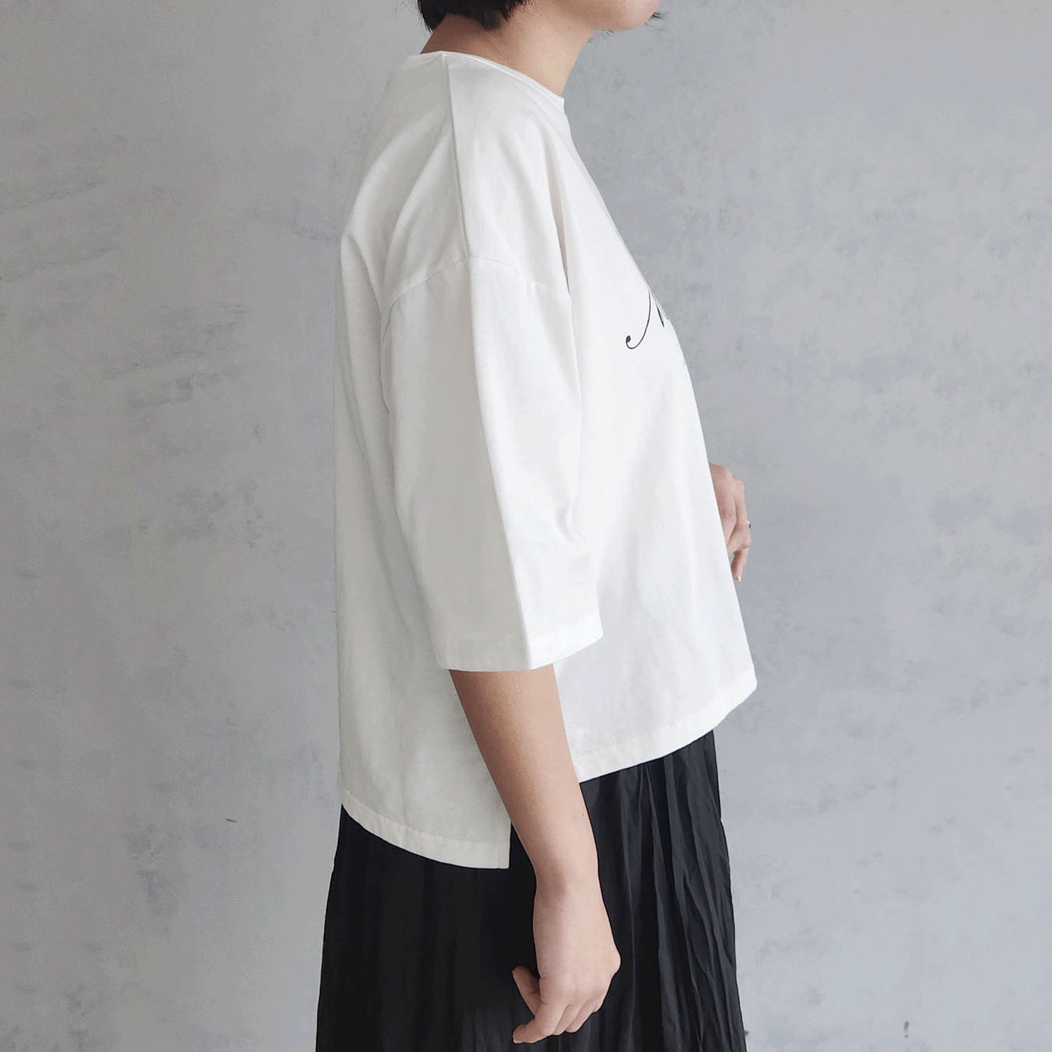 epidemique ワイド配色ロゴTシャツ - 画像3