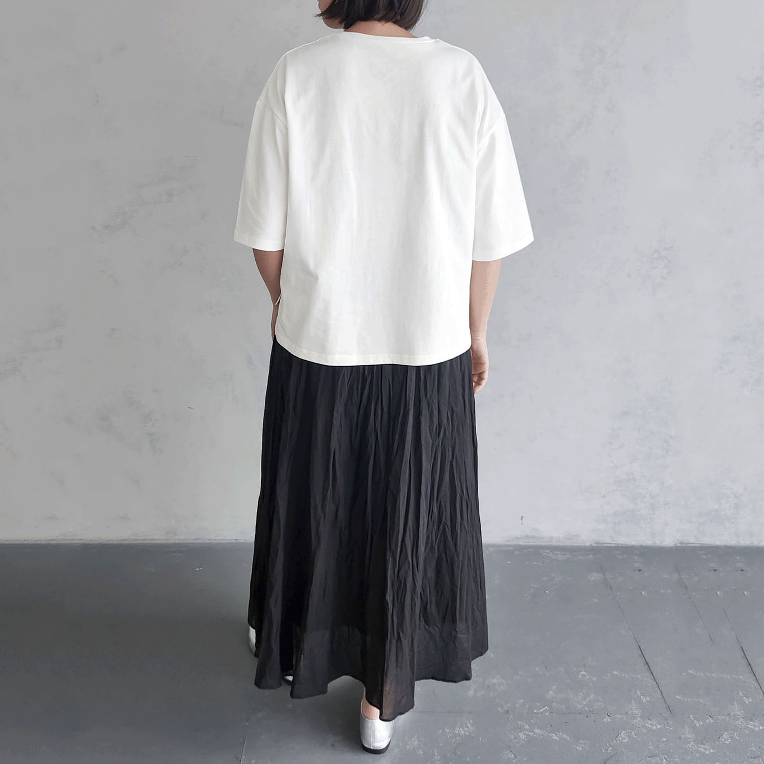 epidemique ワイド配色ロゴTシャツ - 画像7