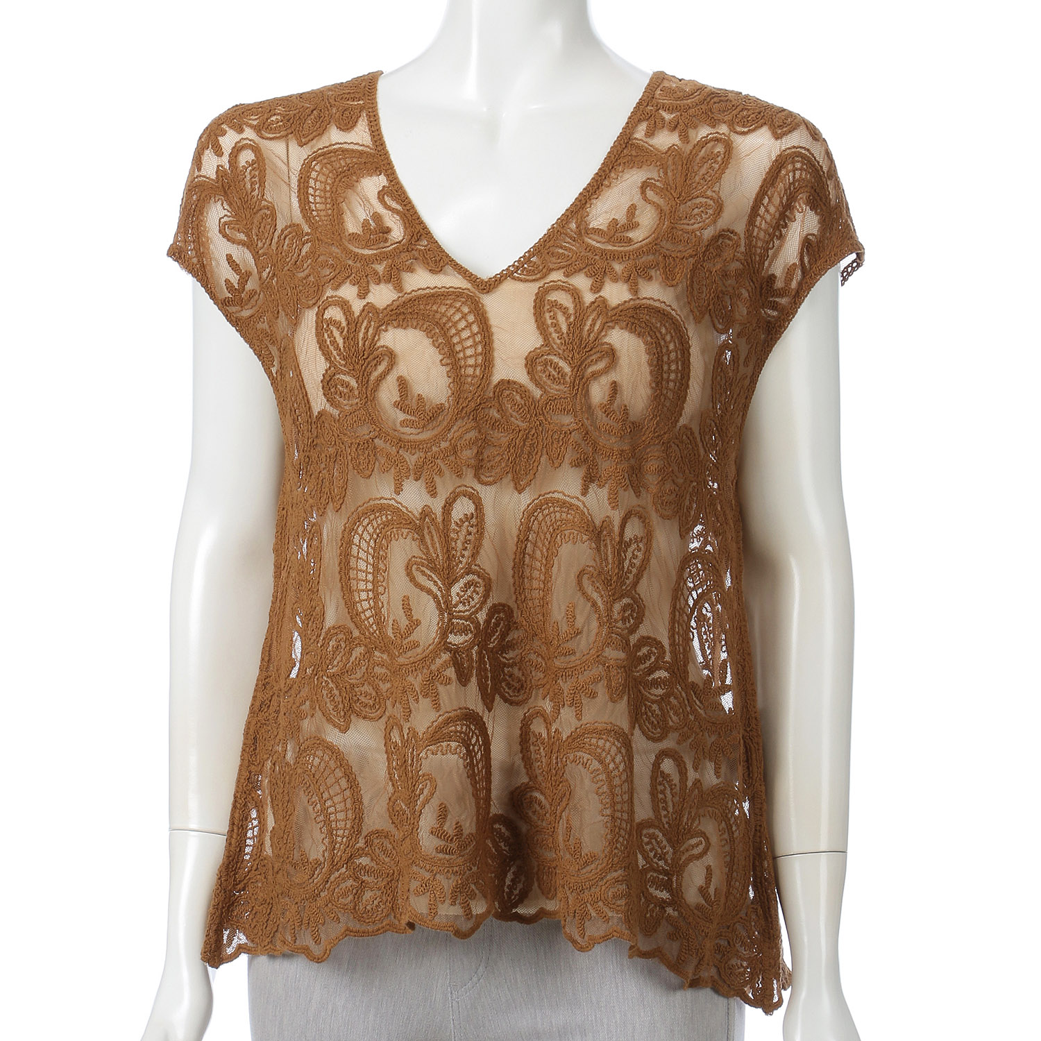 レース刺繍2WAYフレンチベスト