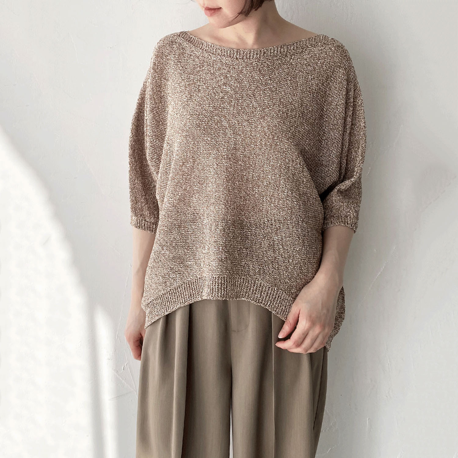 epidemique メランジ和紙ニット - 画像5