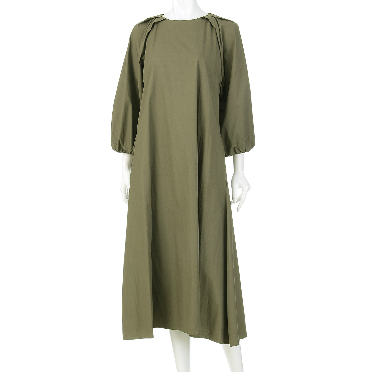 肩タックバックリボンAラインワンピース - 画像8