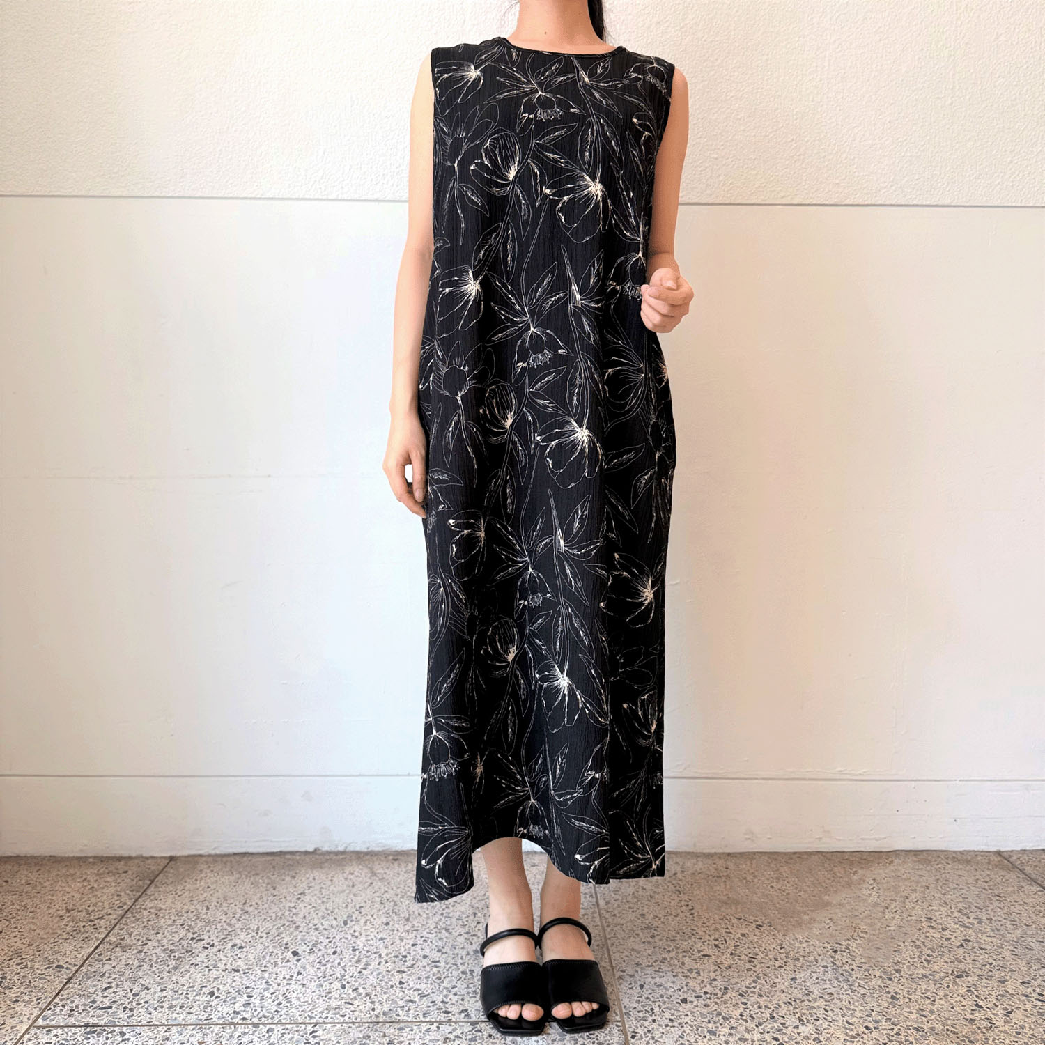 フラワープリントワンピース