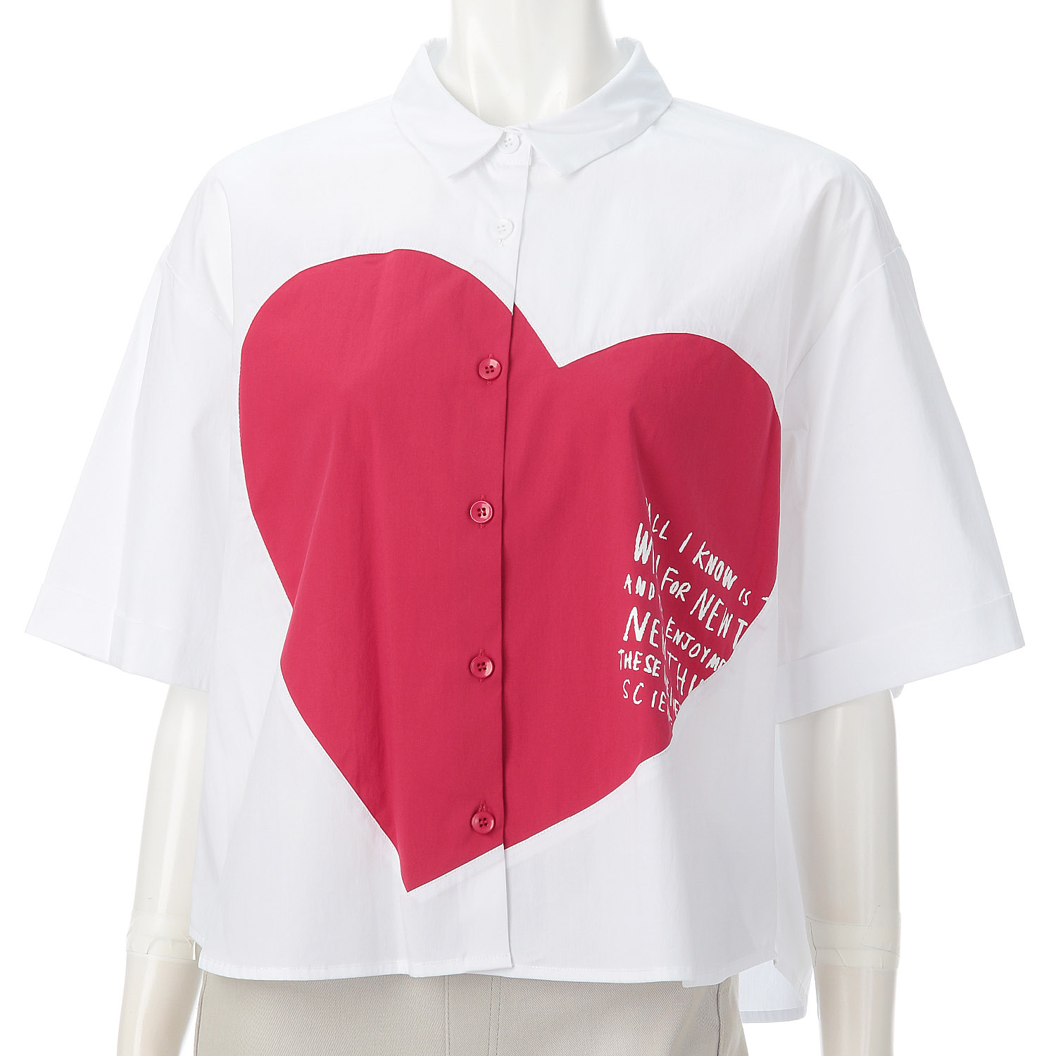 ハートパッチワークシャツ - 画像8