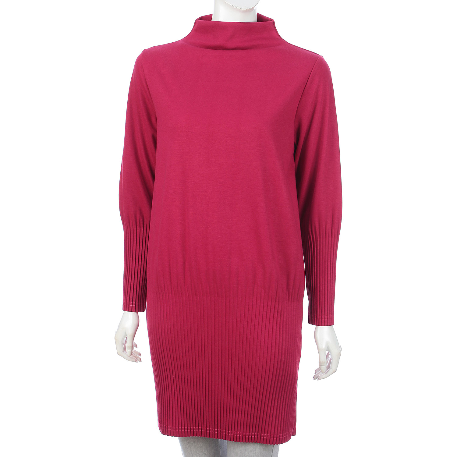 裾プリーツボトルネックチュニック - 画像16