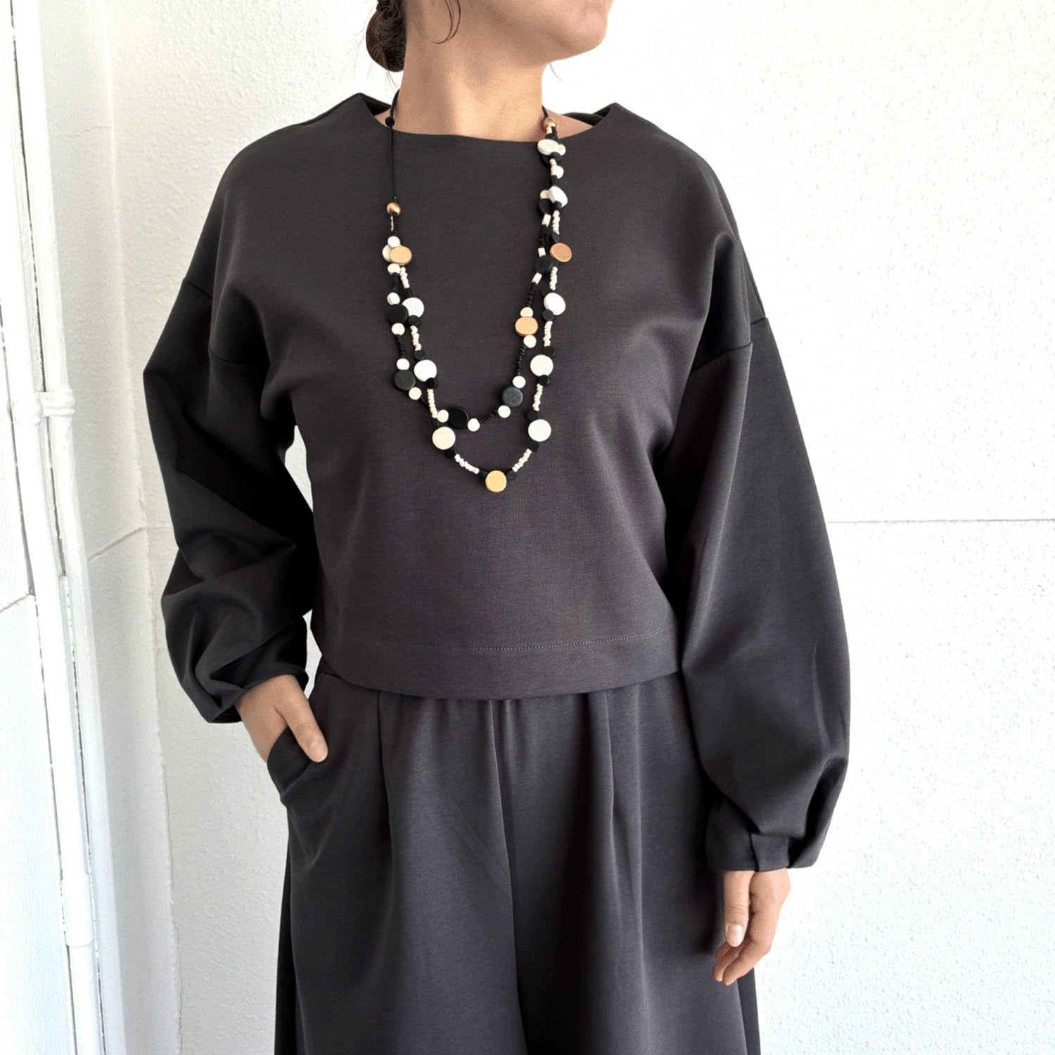 パフ袖ショート丈プルオーバー - 画像5