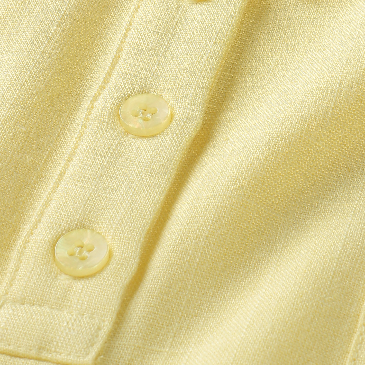 麻混襟付きデザインブラウス - 画像8