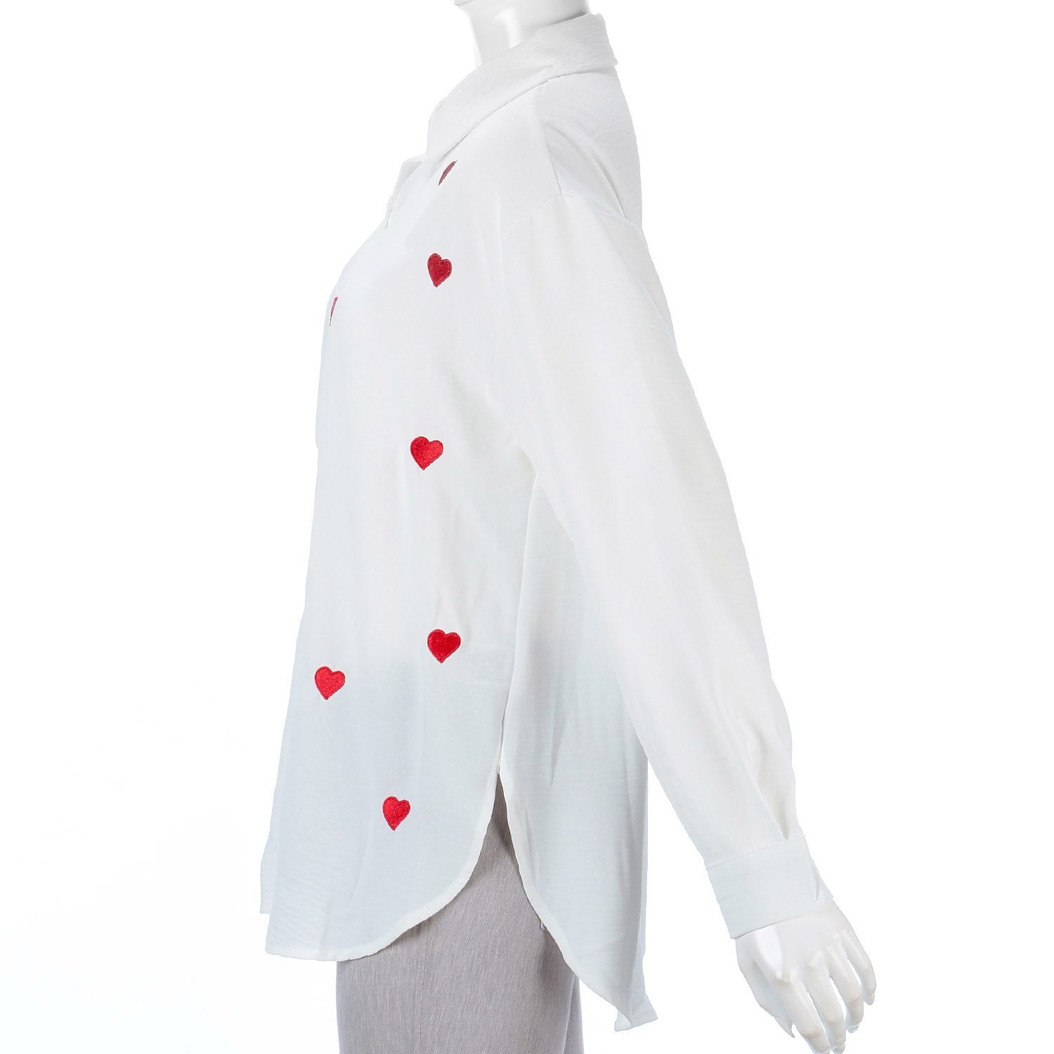 ハート刺繍長袖ブラウス - 画像2