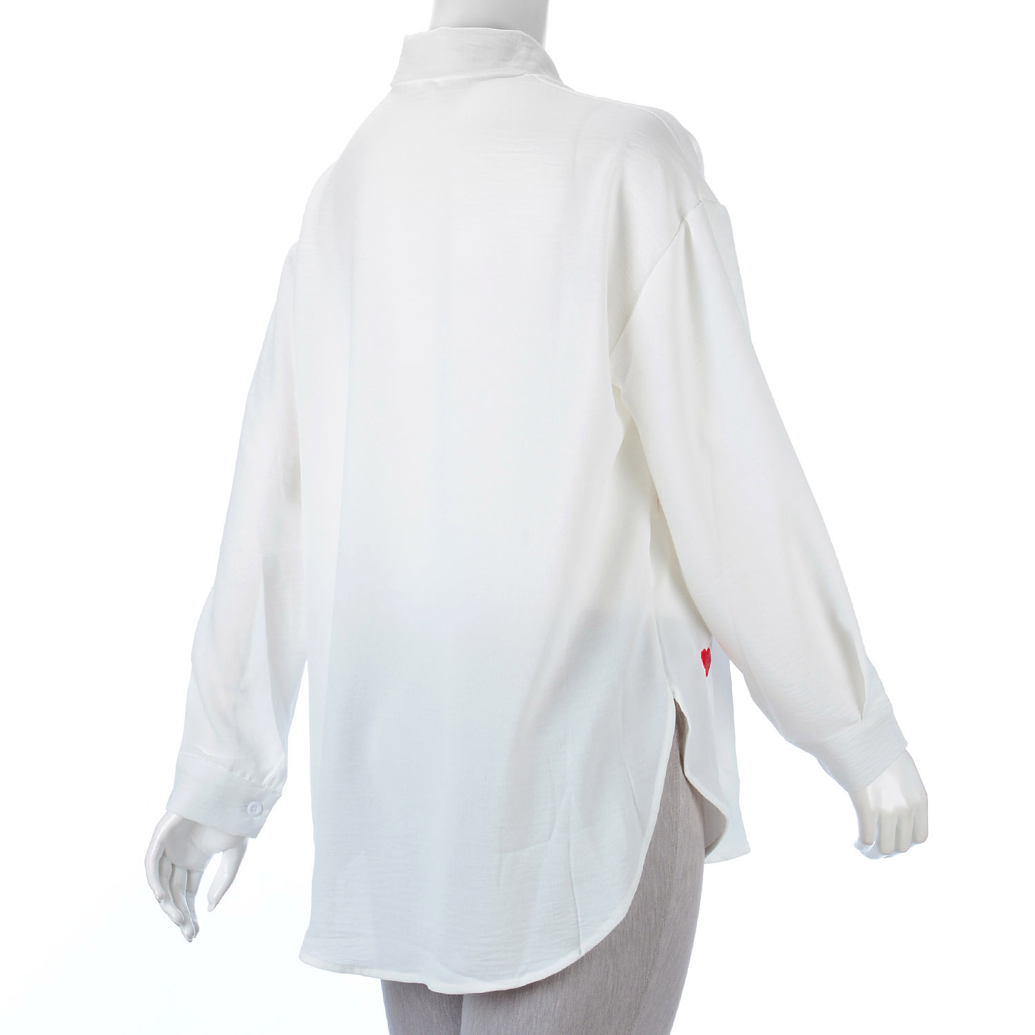 ハート刺繍長袖ブラウス - 画像3