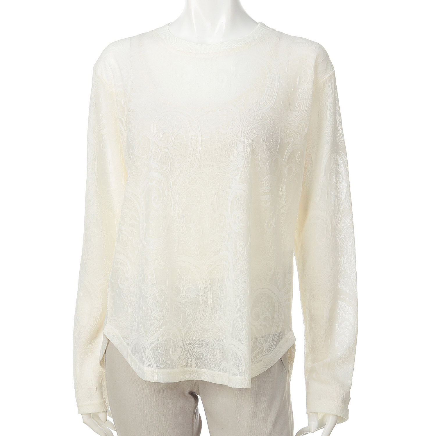 ペイズリージャカードブラウス